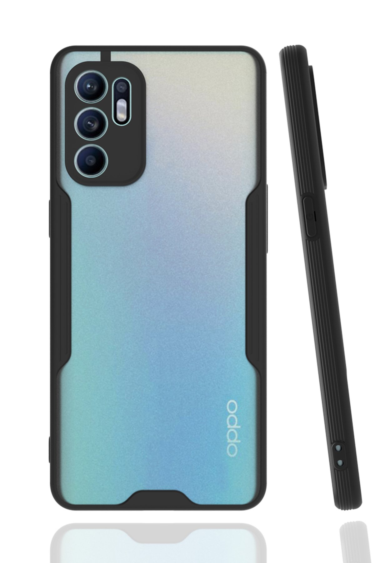 Newface Oppo Reno 6 Kılıf Nano içi Kadife Silikon - Turuncu