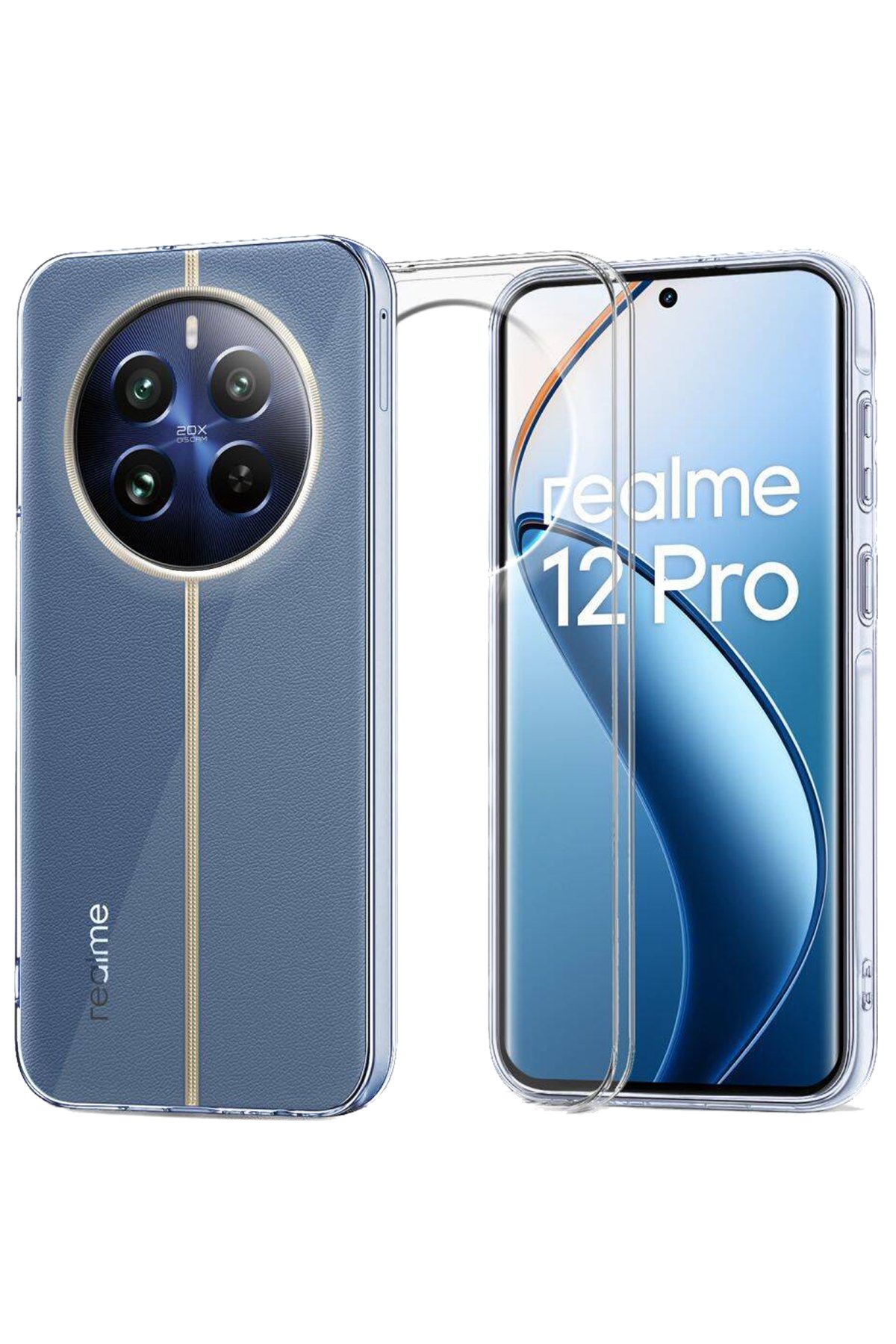 Newface Realme 12 Pro Plus Kılıf Kart Şeffaf Silikon - Şeffaf