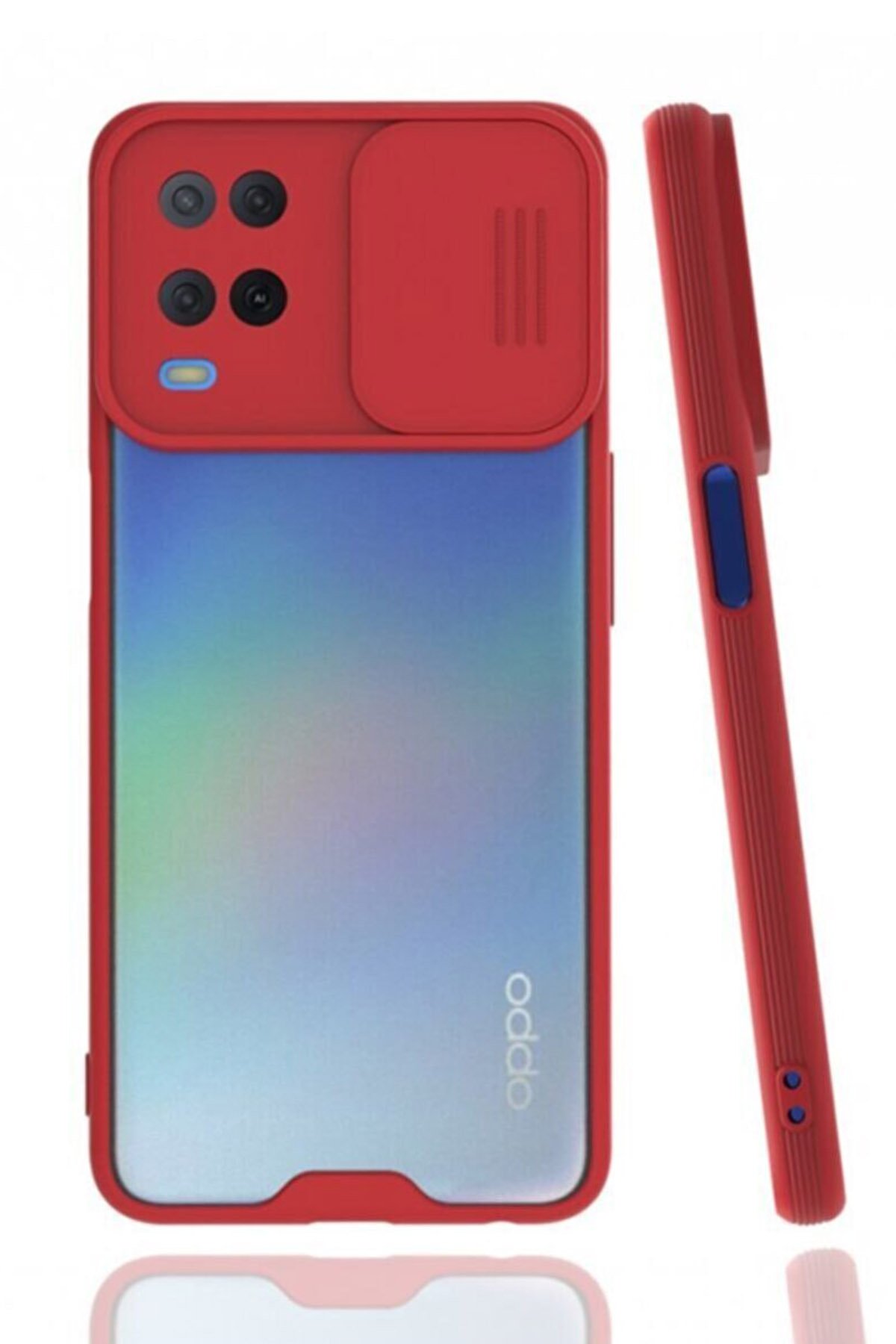 Newface Realme 8 Pro Kılıf Loop Deri Silikon - Kırmızı