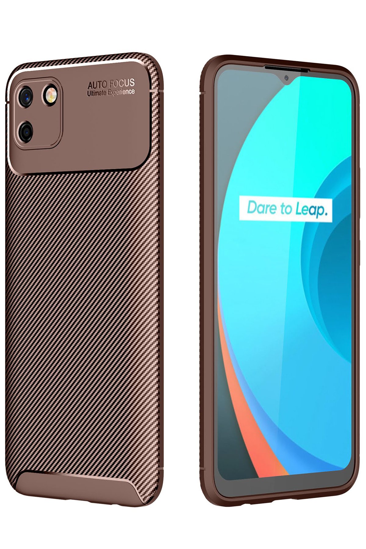 Newface Realme C11 Kılıf Loop Deri Silikon - Siyah