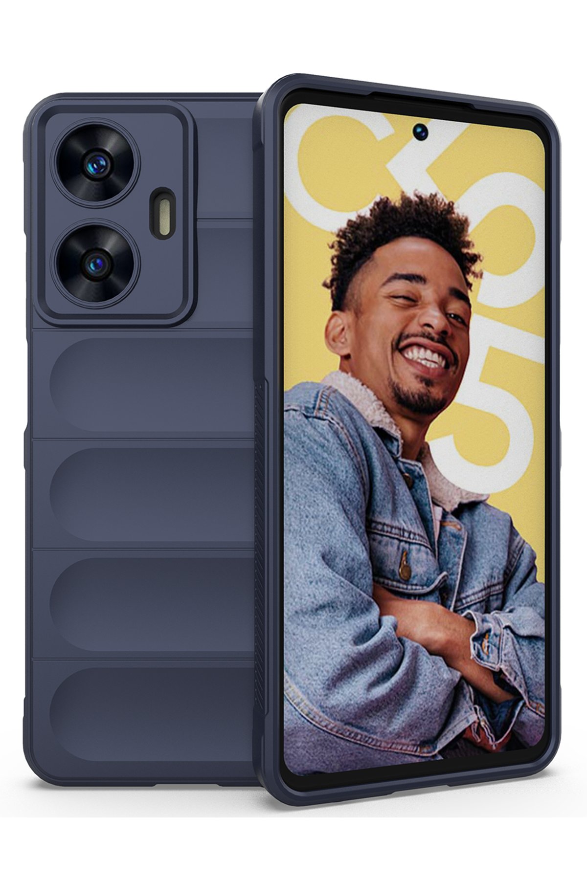 Newface Realme C55 Kılıf First Silikon - Lacivert