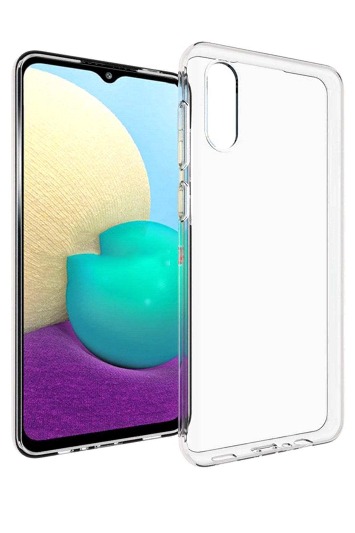 Newface Samsung Galaxy A02 Kılıf Kelvin Kartvizitli Silikon - Lacivert