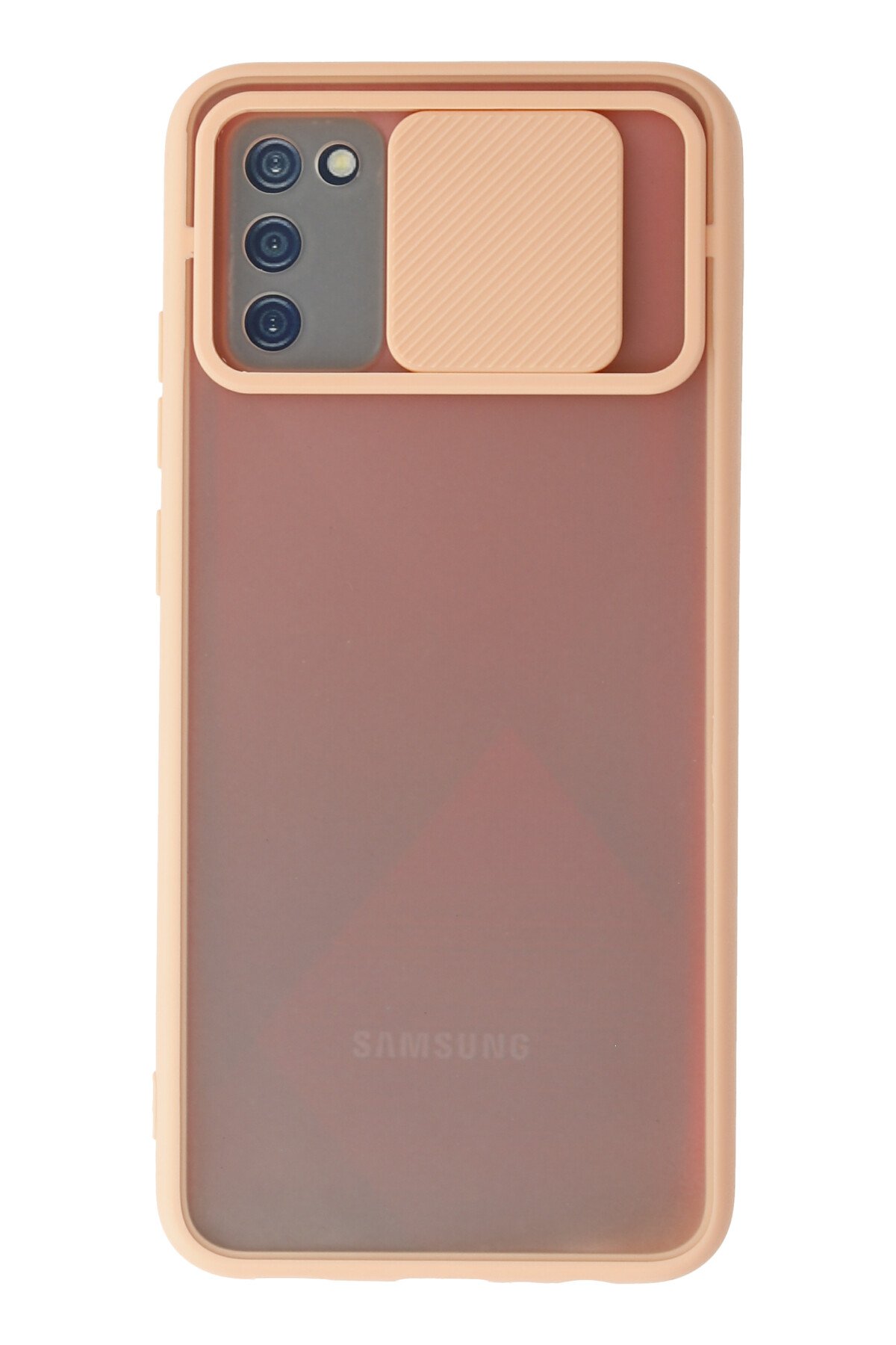 Newface Samsung Galaxy A02S Kılıf Simli Yüzüklü Silikon - Siyah