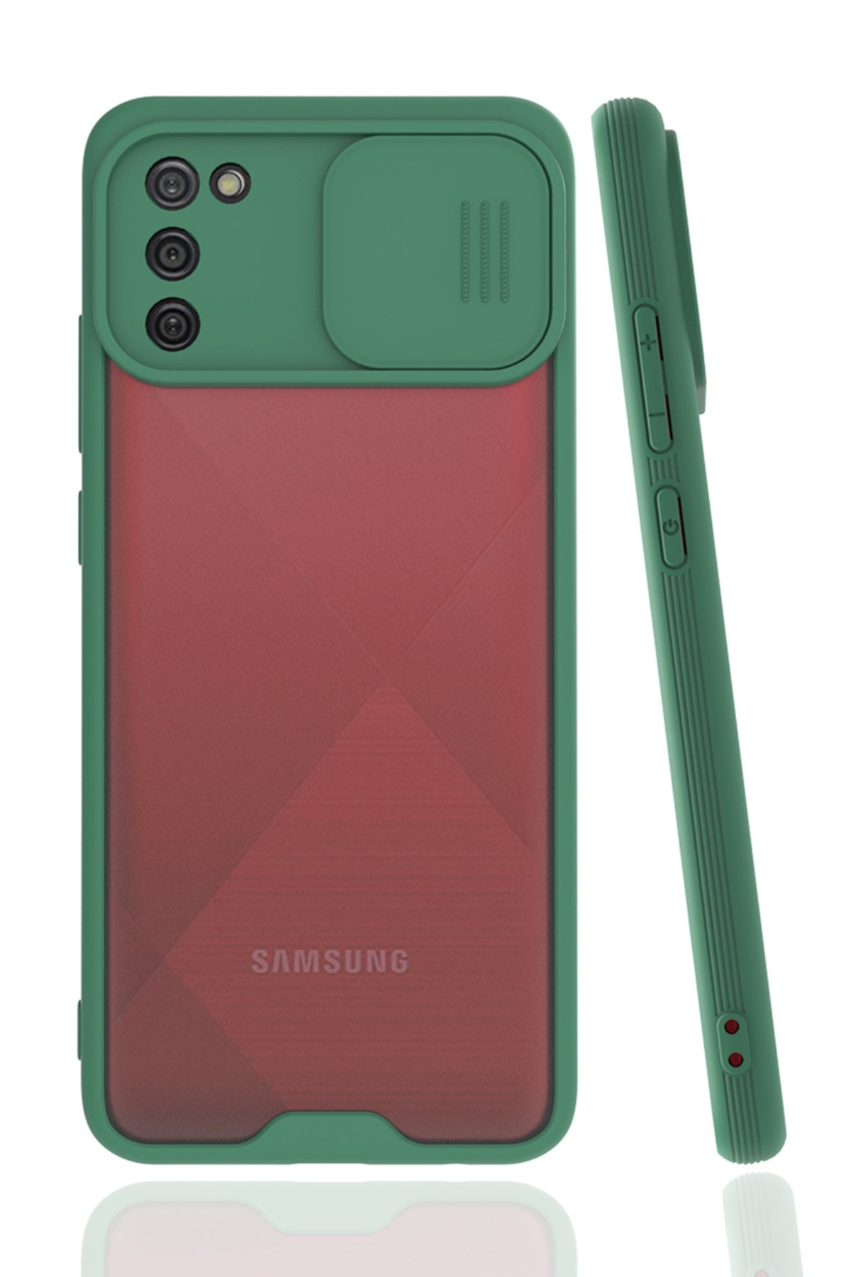 Newface Samsung Galaxy A02S Kılıf Sofya Yüzüklü Silikon Kapak - Rose