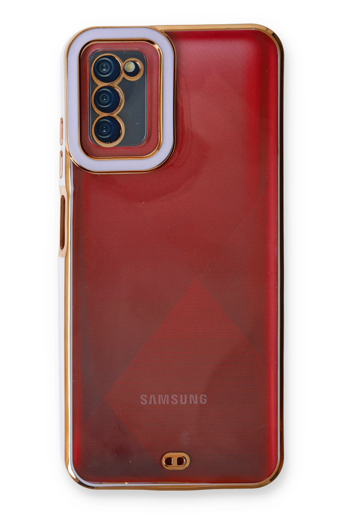 Newface Samsung Galaxy A03S Kılıf Mega Standlı Silikon - Lila