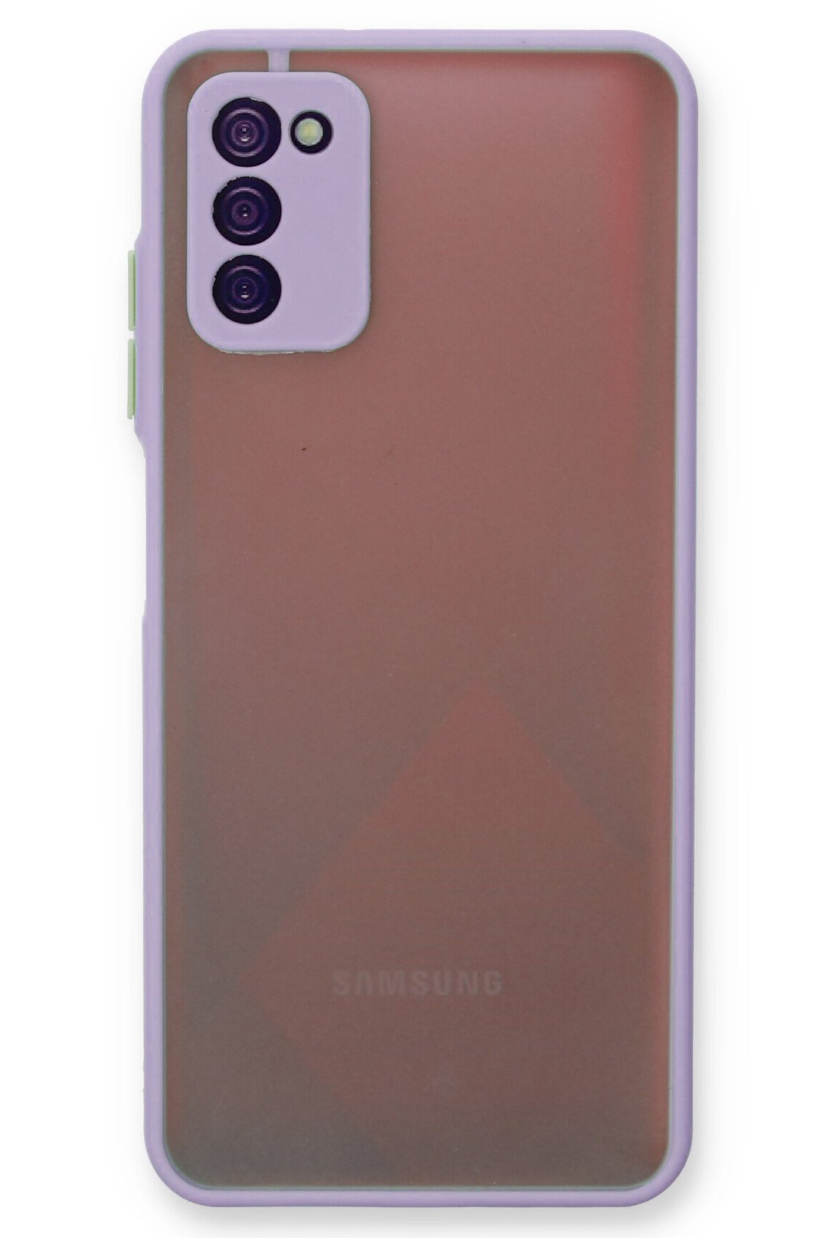 Newface Samsung Galaxy A03S Kılıf Loop Deri Silikon - Kırmızı