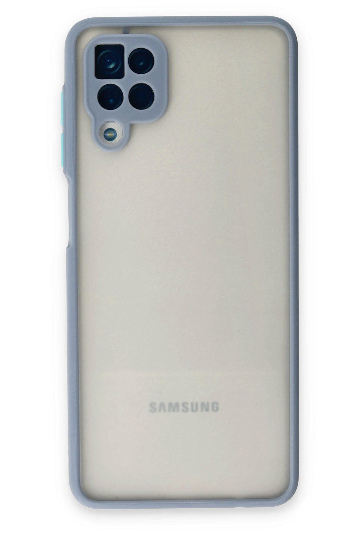 Newface Samsung Galaxy A12 Kılıf Auto Focus Karbon Kapak - Lacivert