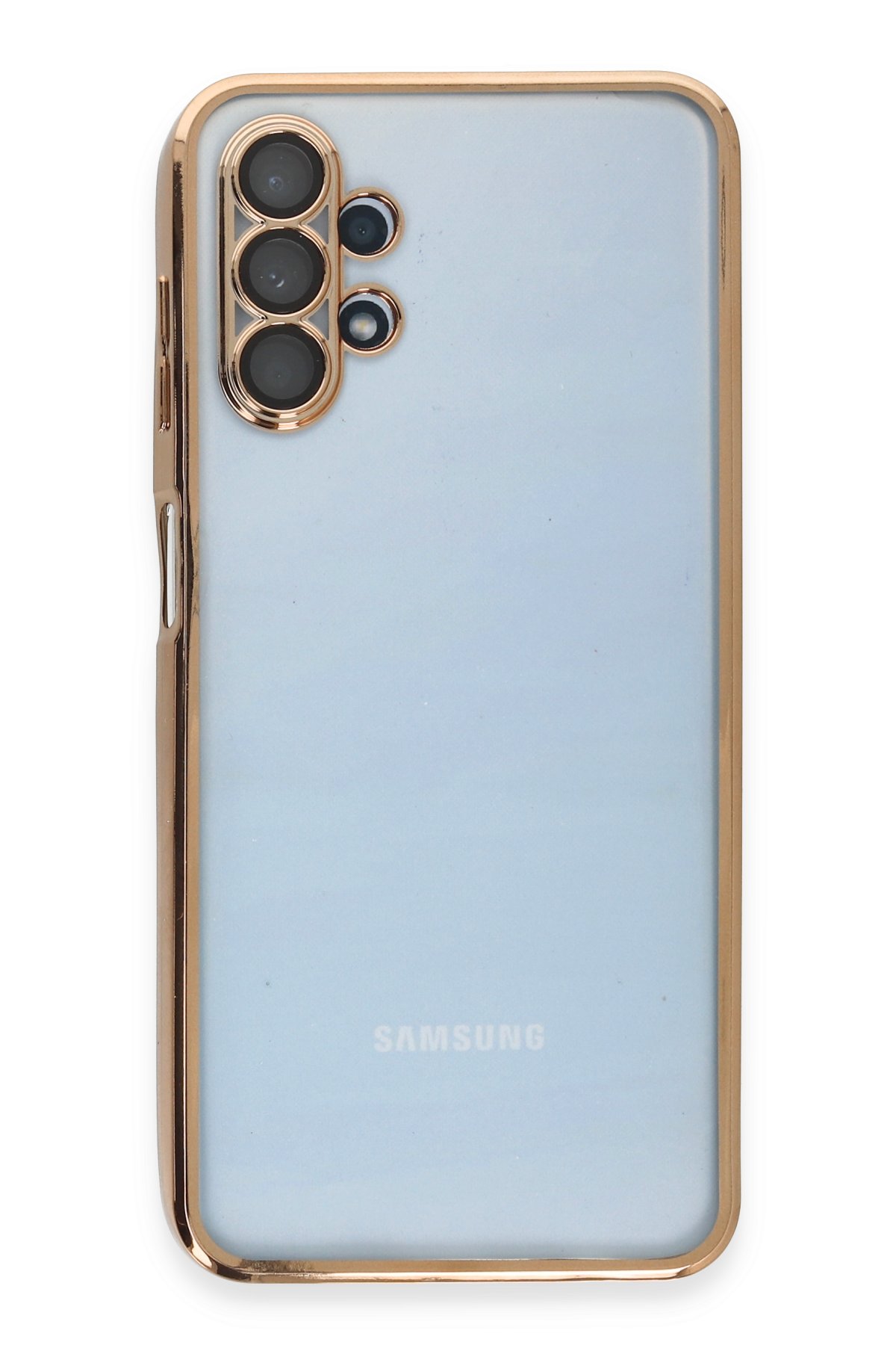 Newface Samsung Galaxy A13 4G Kılıf Glass Kapak - Siyah