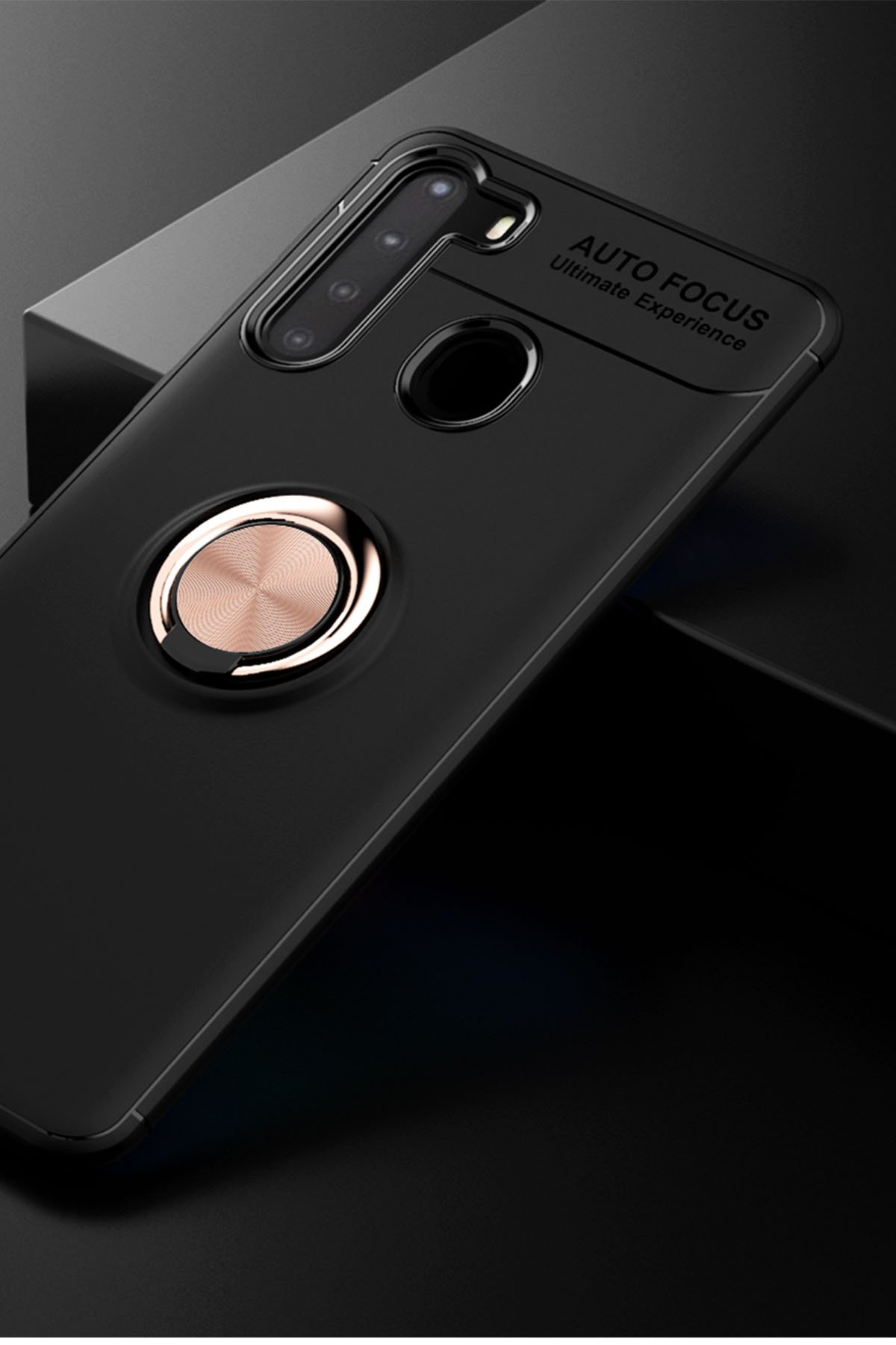 Newface Samsung Galaxy A21 Kılıf Focus Karbon Silikon - Siyah