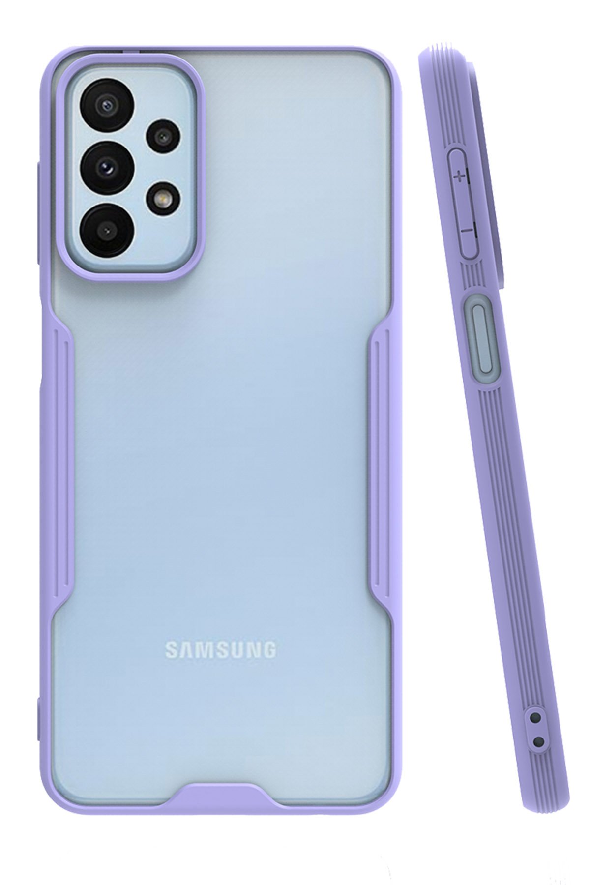 Newface Samsung Galaxy A23 4G Kılıf Sofya Yüzüklü Silikon Kapak - Rose