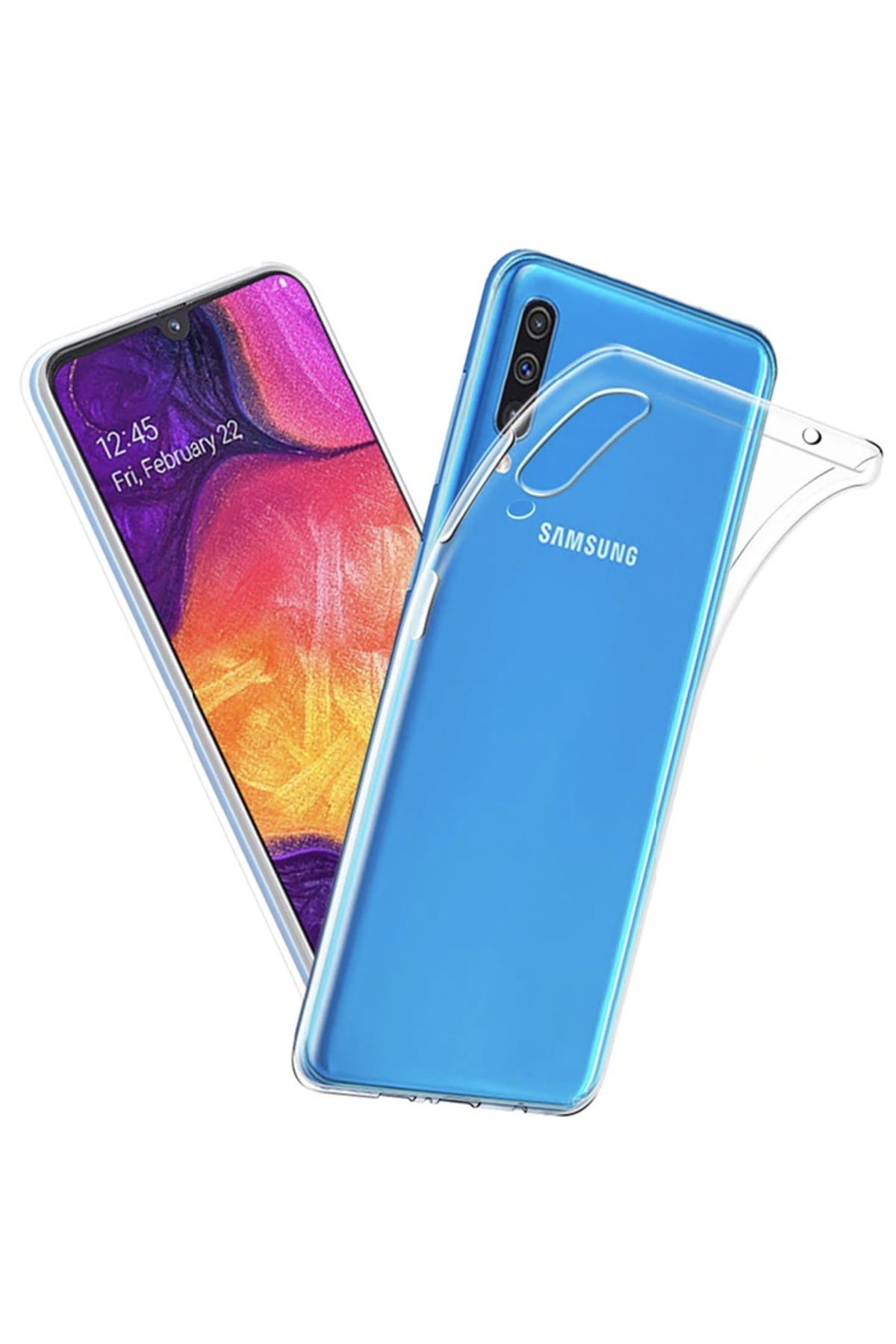 Newface Samsung Galaxy A30S Kılıf Volet Silikon - Kırmızı