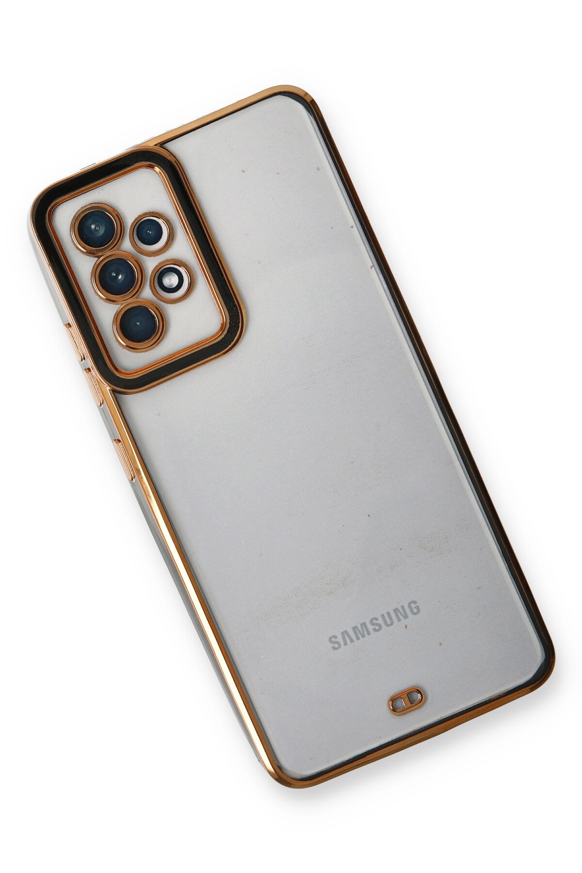 Newface Samsung Galaxy A52 Kılıf Platin Silikon - Sarı