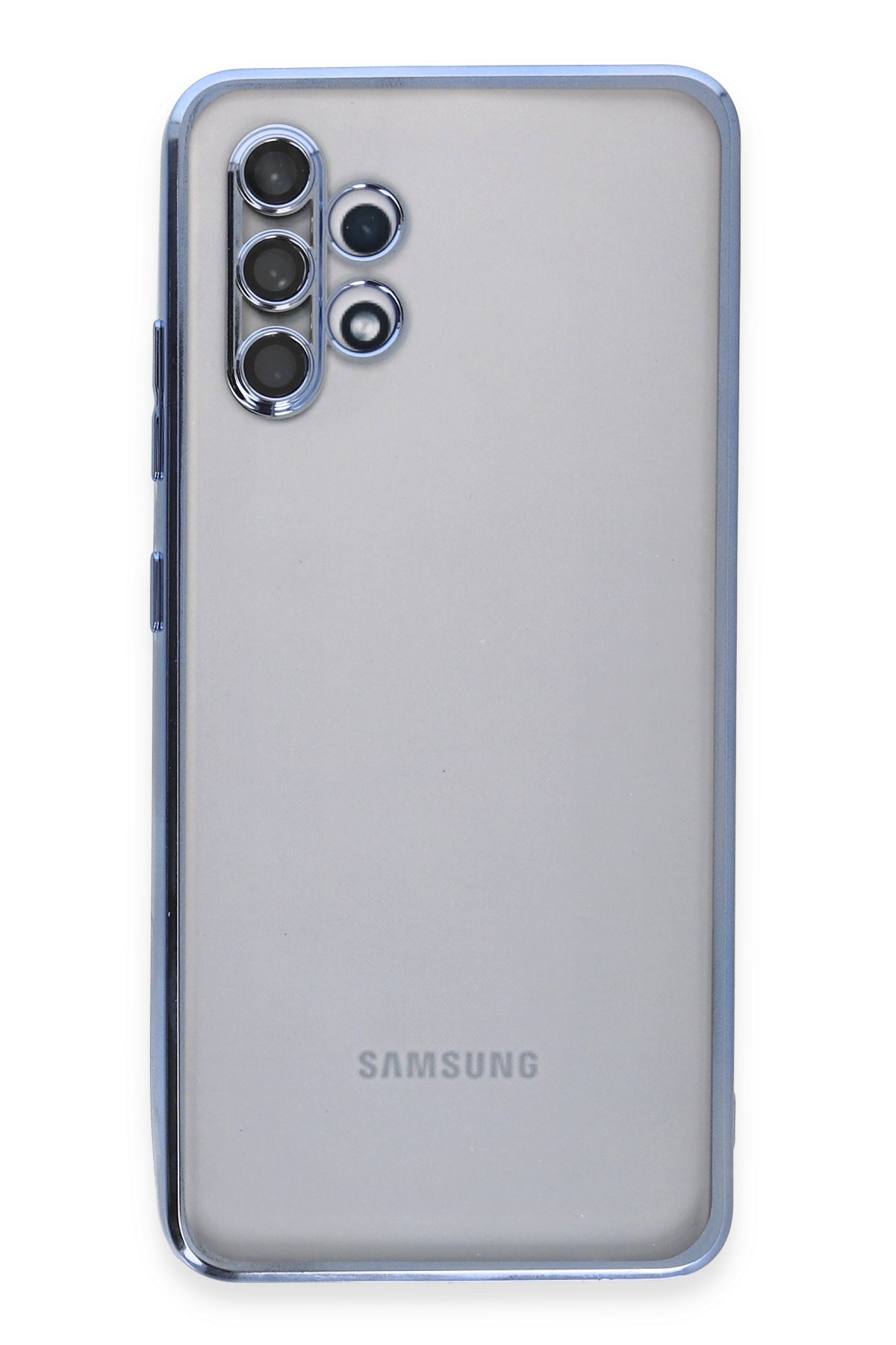 Newface Samsung Galaxy A32 Kılıf Glass Kapak - Siyah