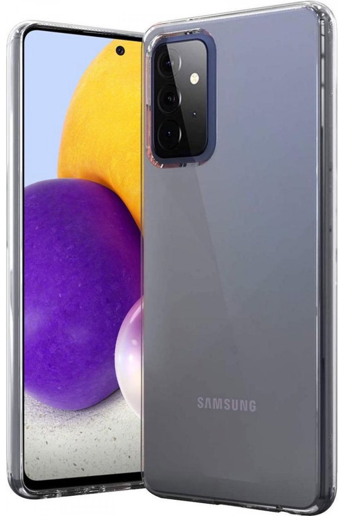 Newface Samsung Galaxy A72 Kılıf Nano içi Kadife Silikon - Lila