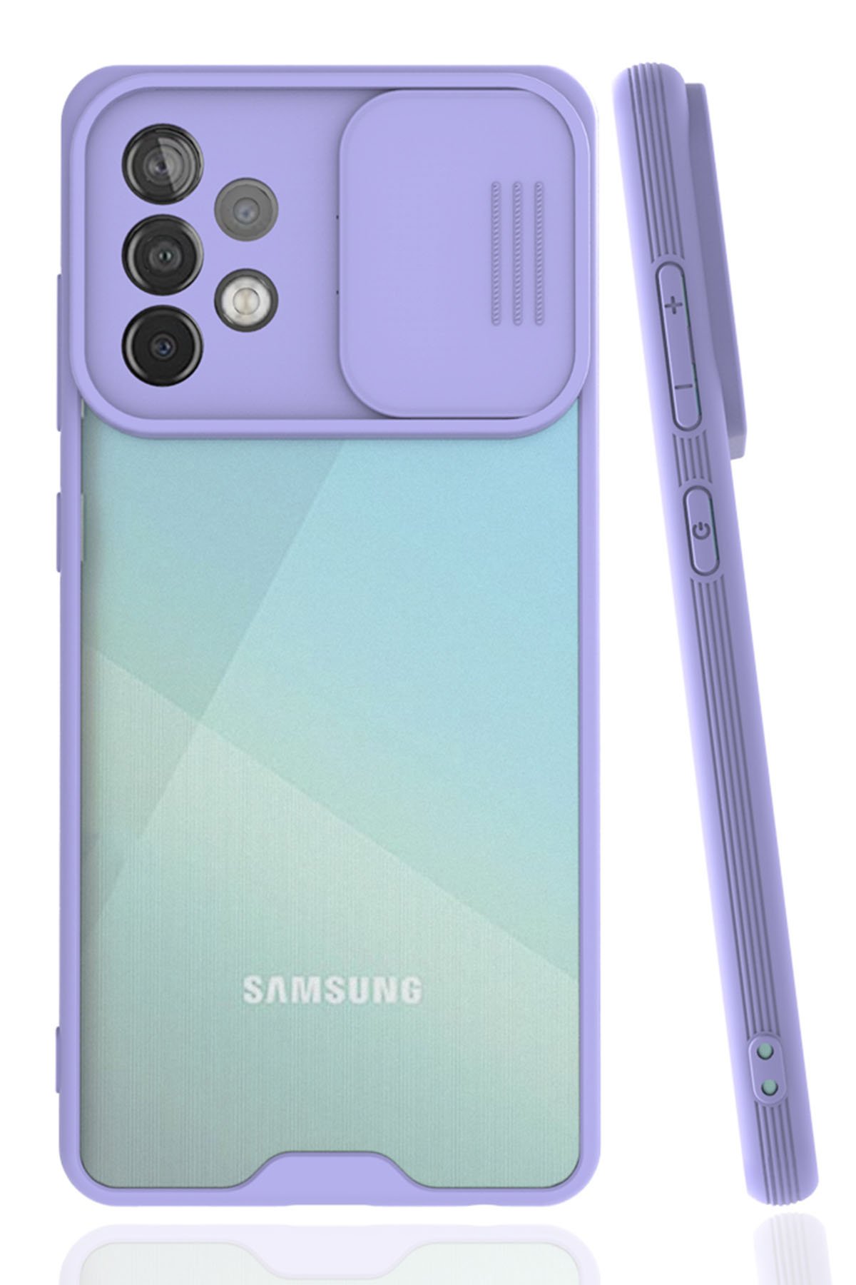 Newface Samsung Galaxy A72 Kılıf Nano içi Kadife Silikon - Mor