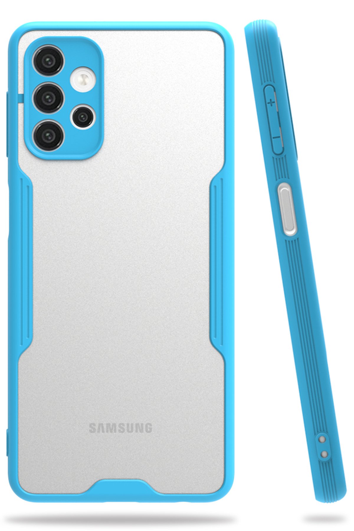 Newface Samsung Galaxy A72 Kılıf Montreal Yüzüklü Silikon Kapak - Kırmızı