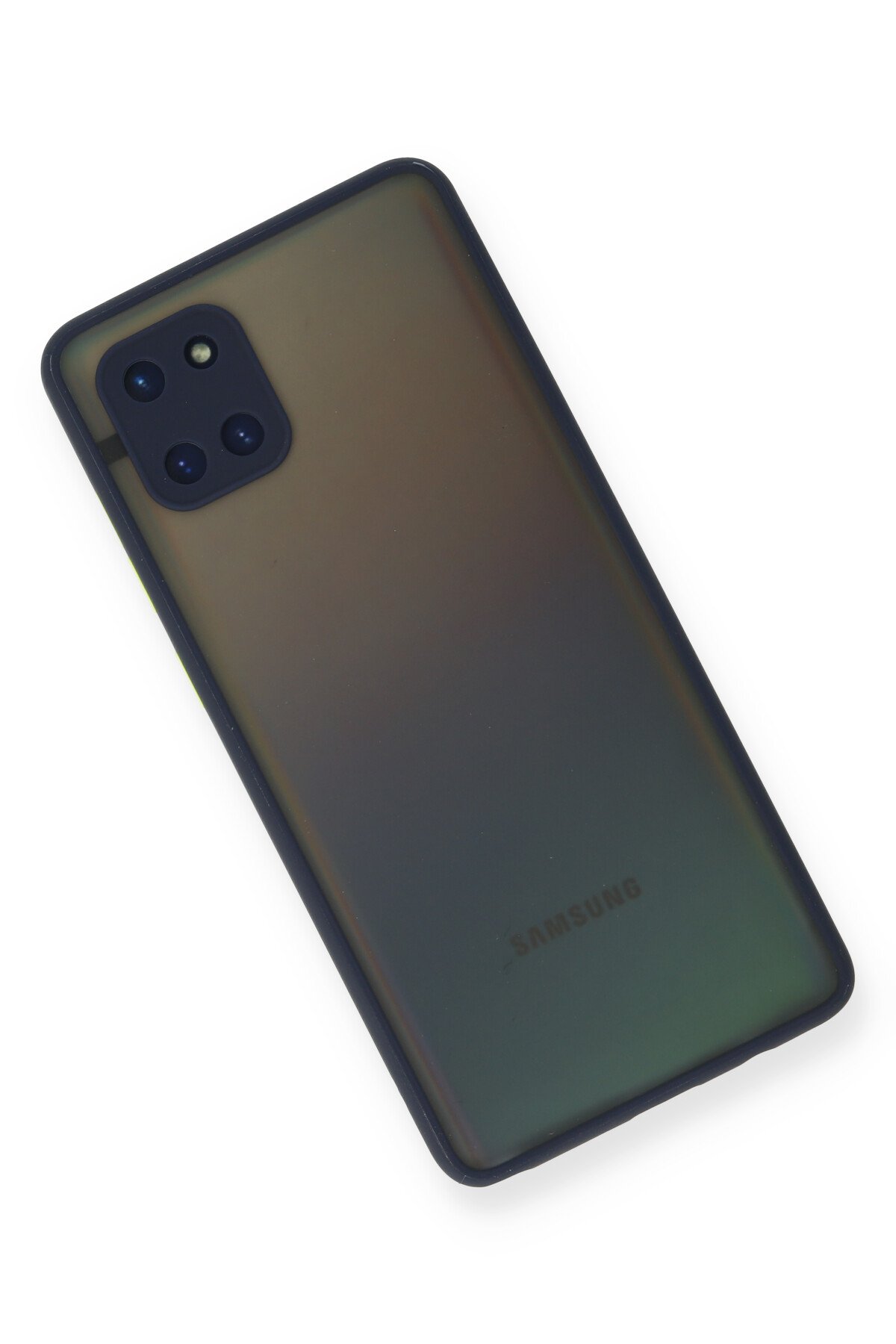 Newface Samsung Galaxy A81 / Note 10 Lite Kılıf Palm Buzlu Kamera Sürgülü Silikon - Sarı