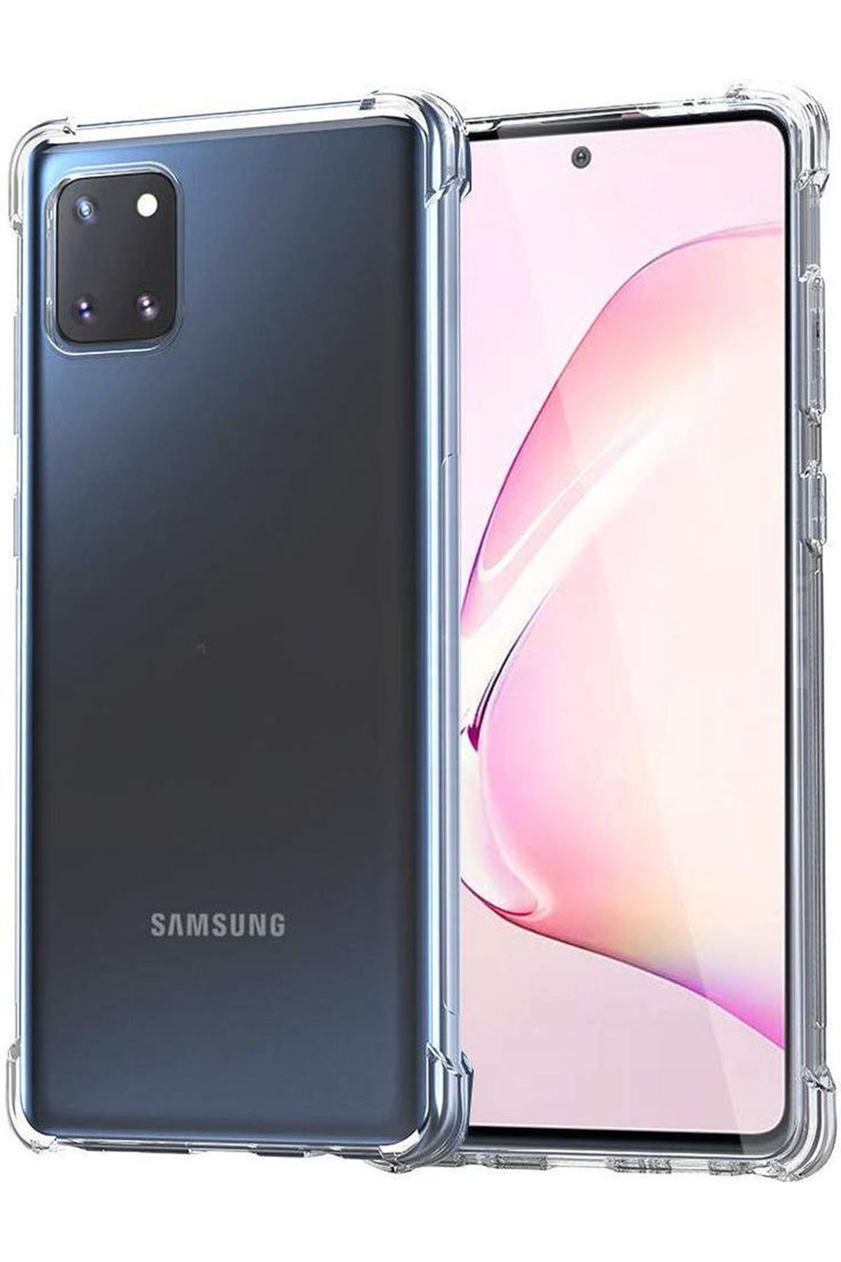 Newface Samsung Galaxy A81 / Note 10 Lite Kılıf Palm Buzlu Kamera Sürgülü Silikon - Lacivert