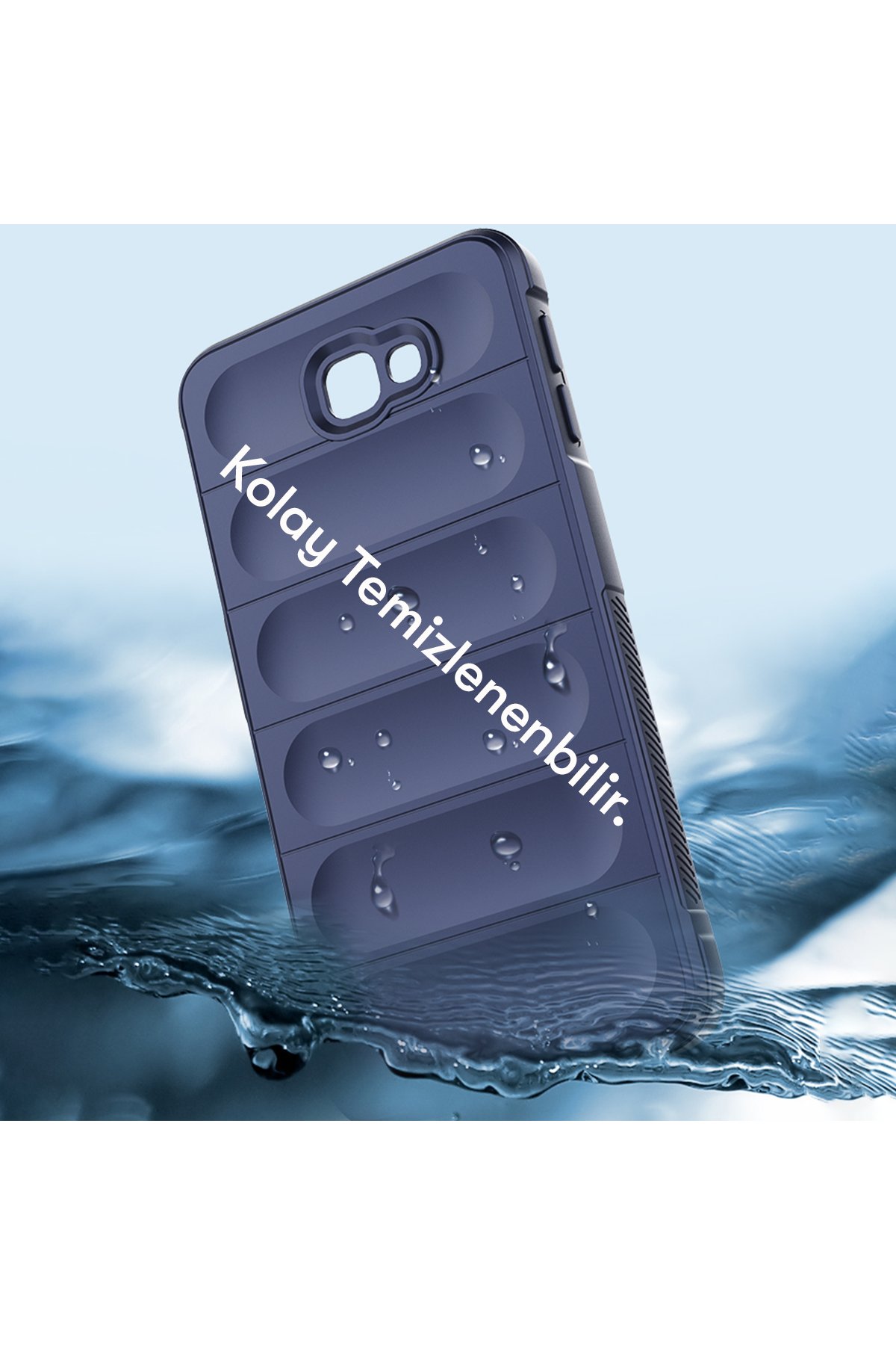 Newface Samsung Galaxy J7 Prime Kılıf Platin Silikon - Mavi