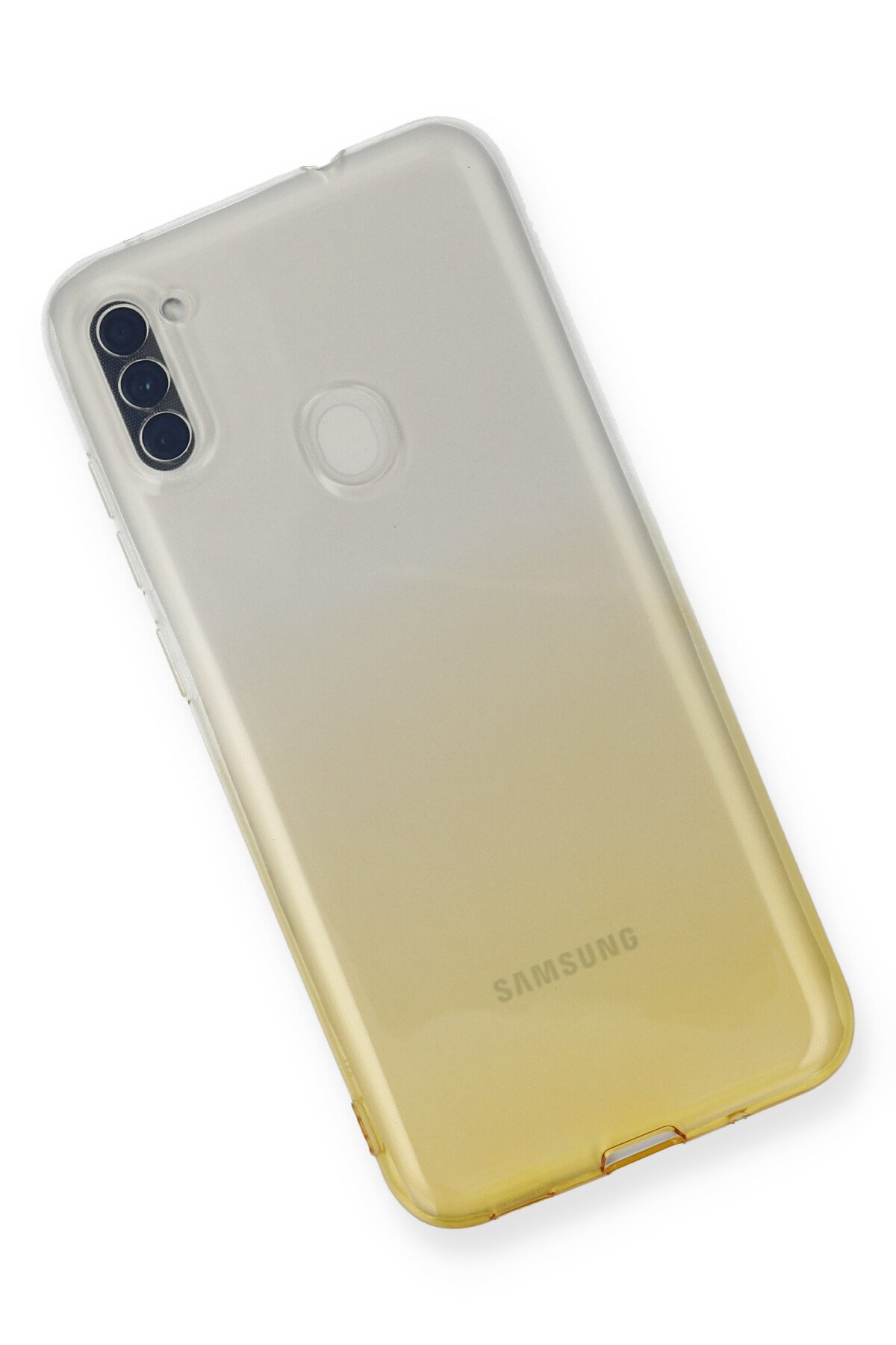 Newface Samsung Galaxy A11 Kılıf Range Yüzüklü Silikon - Siyah-Gold