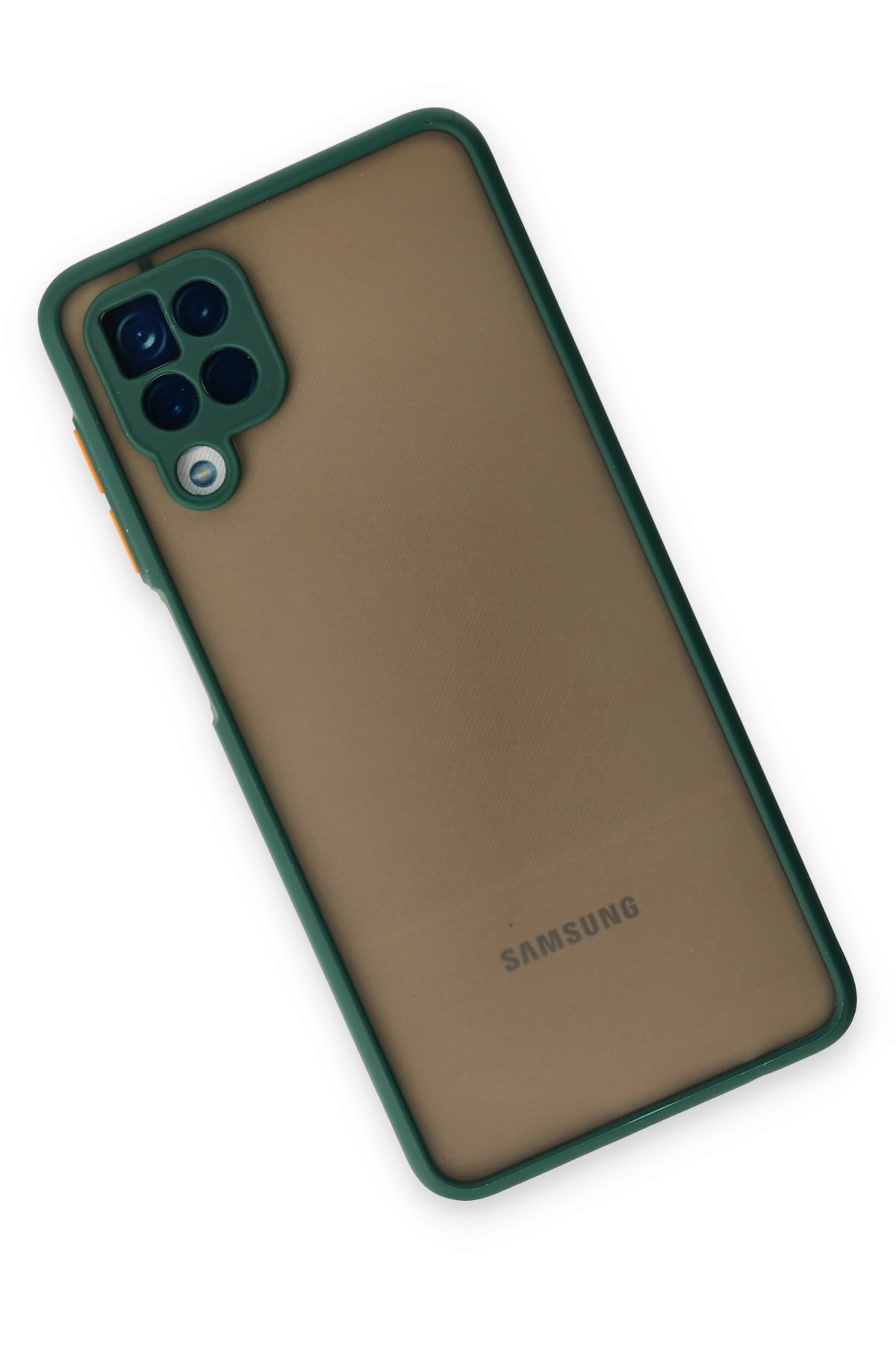 Newface Samsung Galaxy M12 Kılıf Sofya Yüzüklü Silikon Kapak - Siyah