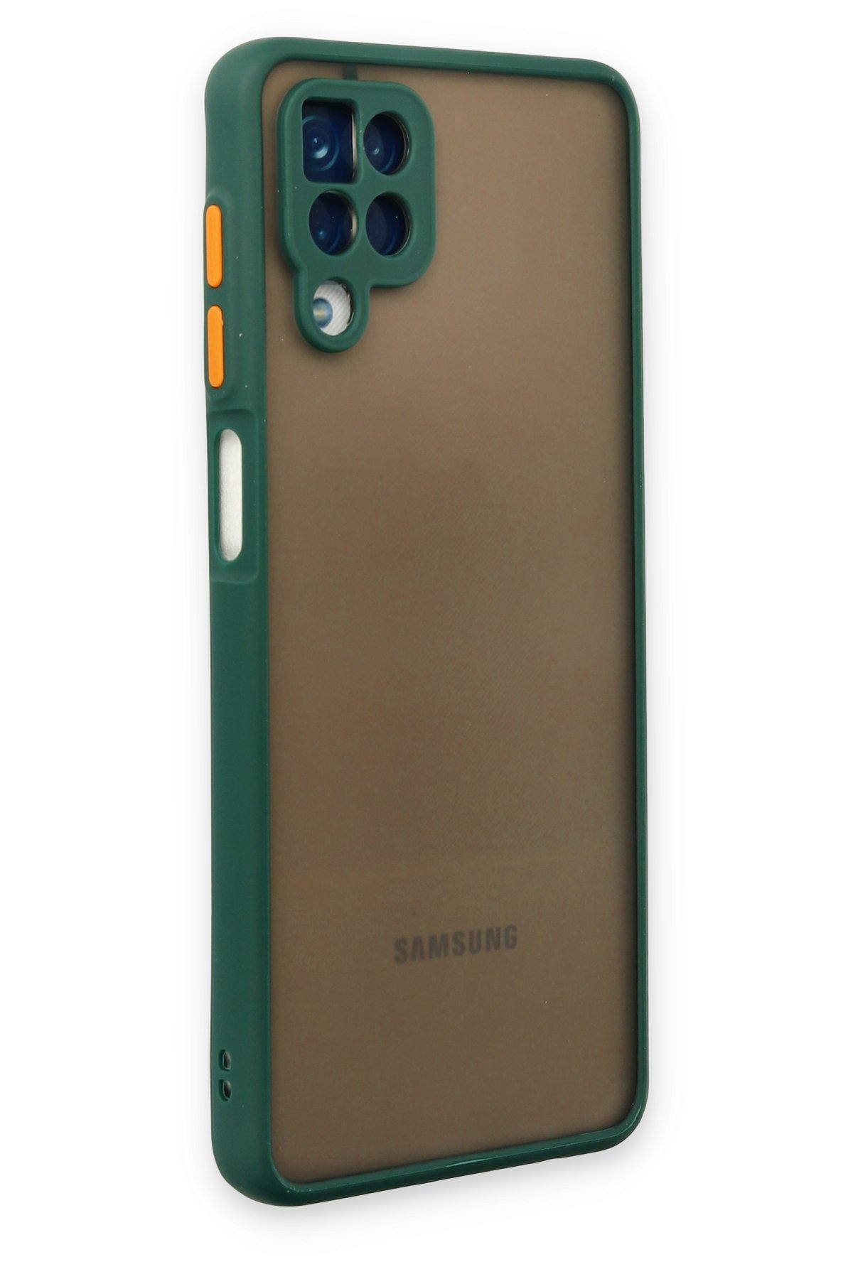 Newface Samsung Galaxy M12 Kılıf Sofya Yüzüklü Silikon Kapak - Siyah