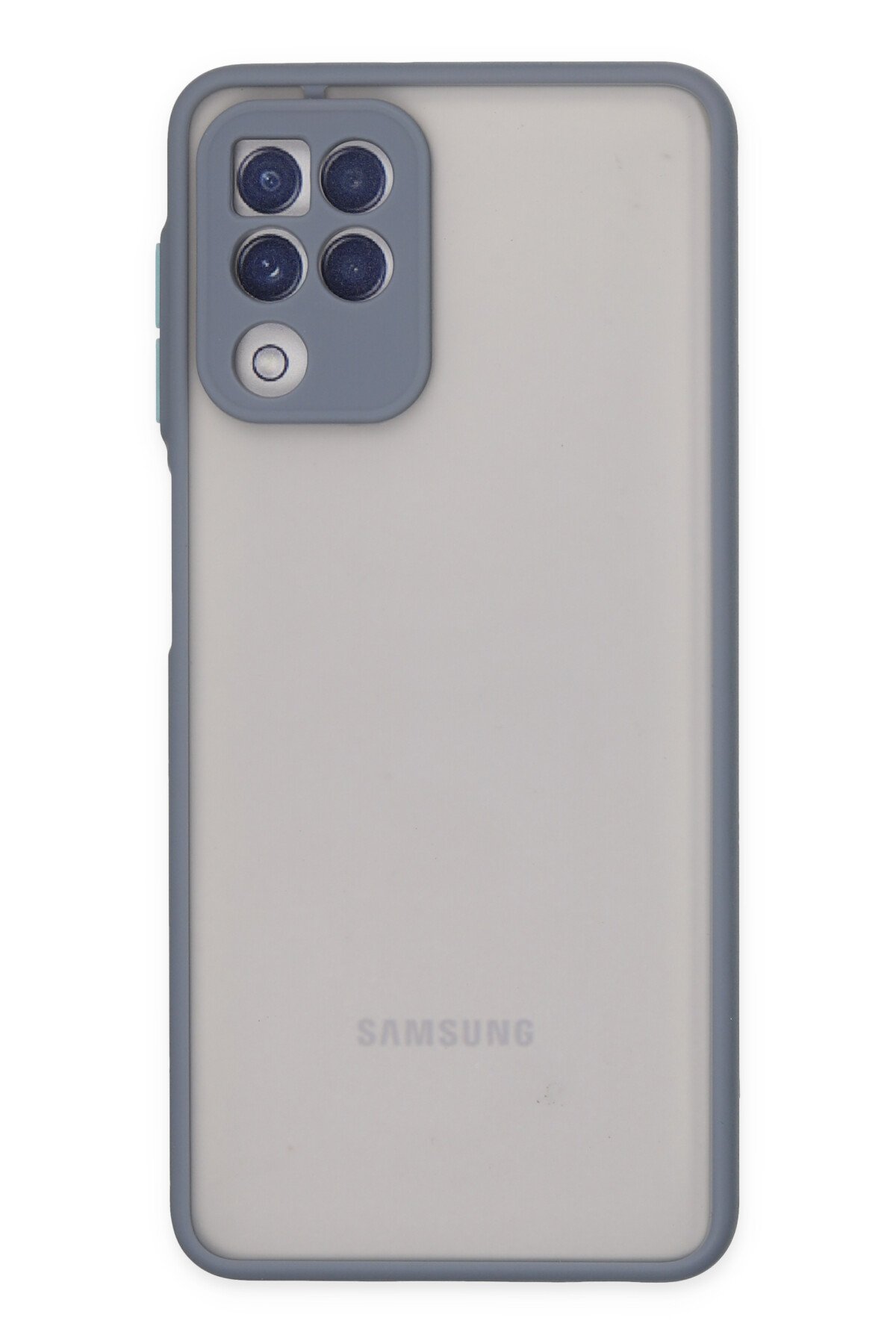 Newface Samsung Galaxy M22 Kılıf Glass Kapak - Siyah