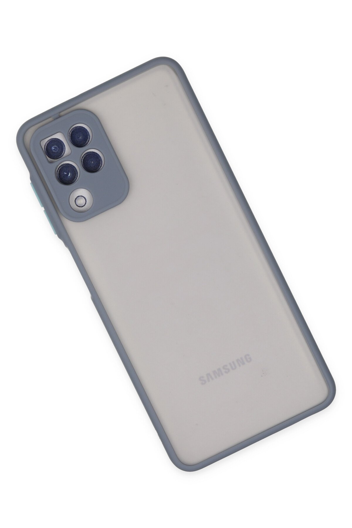 Newface Samsung Galaxy M22 Kılıf Glass Kapak - Siyah