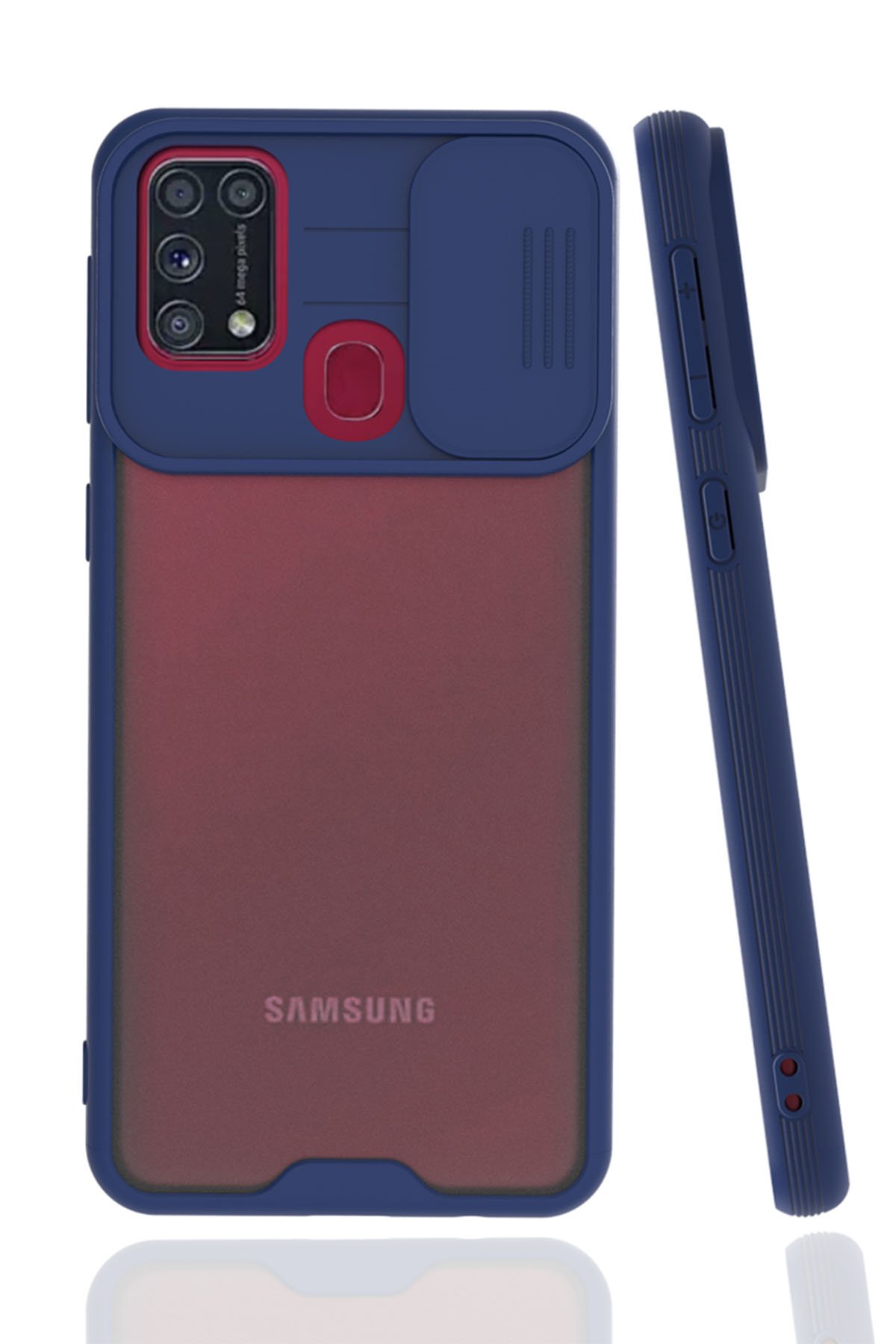 Newface Samsung Galaxy M31 Kılıf Miami Şeffaf Silikon - Lila