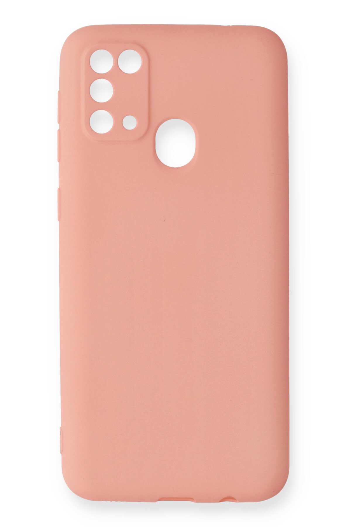 Newface Samsung Galaxy M31 Kılıf Simli Yüzüklü Silikon - Sarı