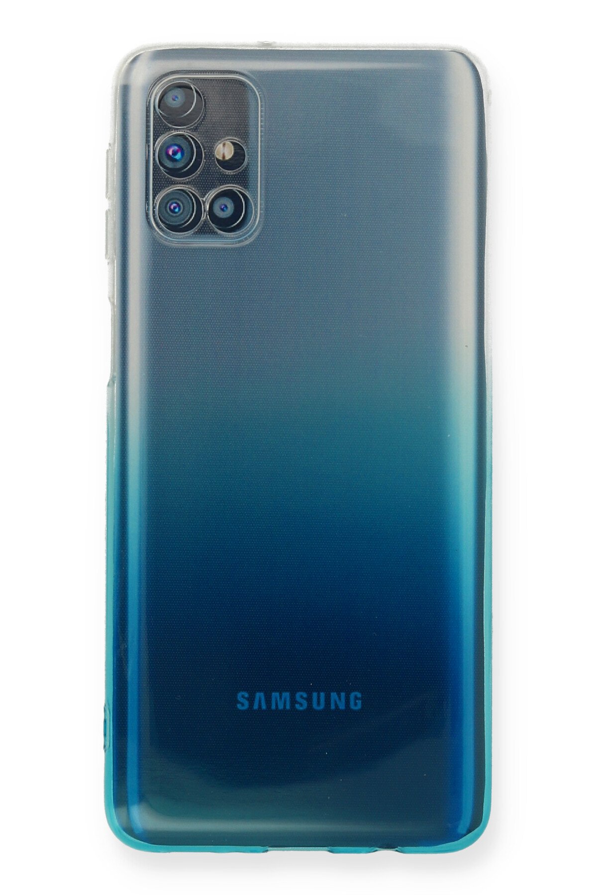 Newface Samsung Galaxy M31S Kılıf Platin Silikon - Kırmızı