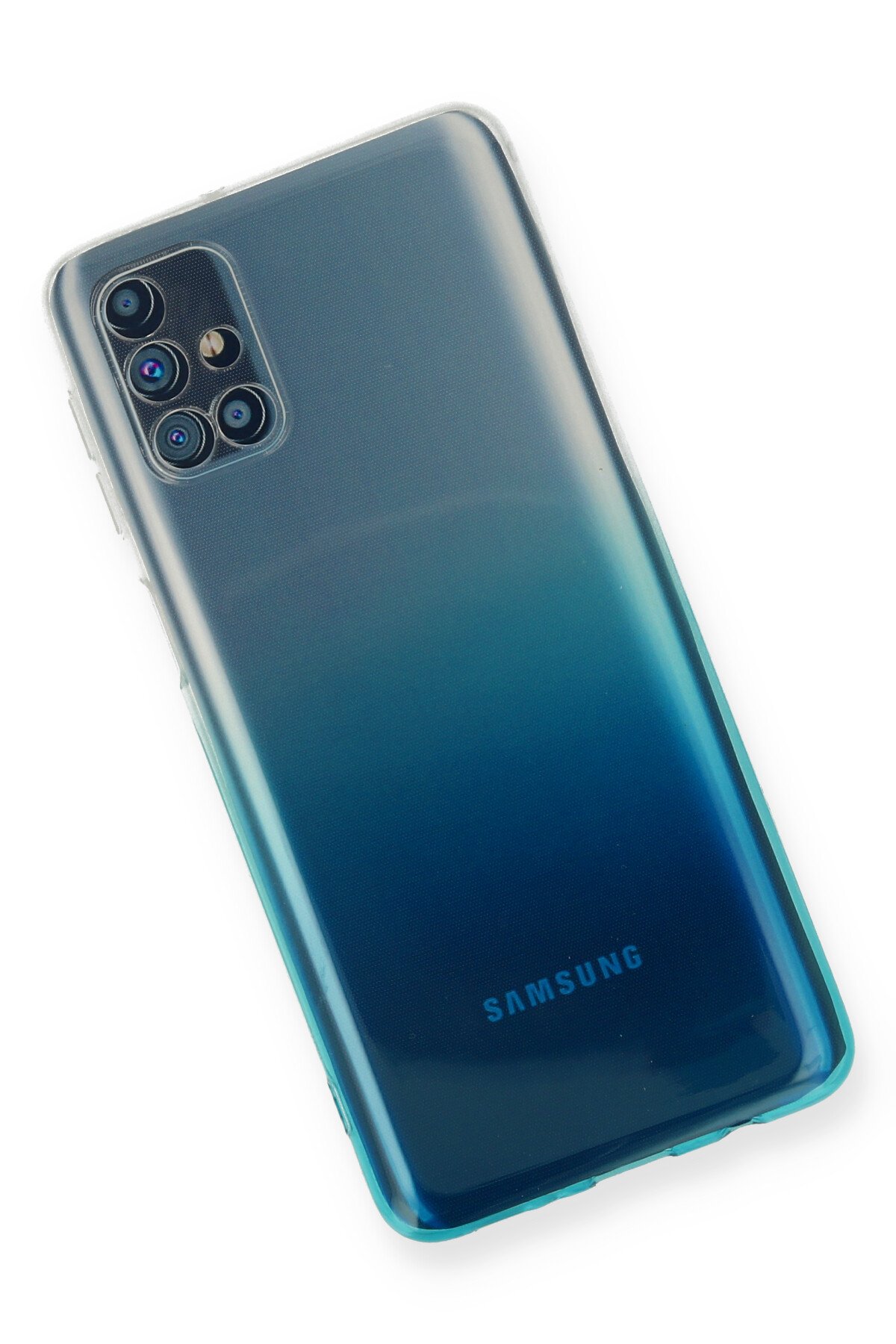 Newface Samsung Galaxy M31S Kılıf Platin Silikon - Kırmızı