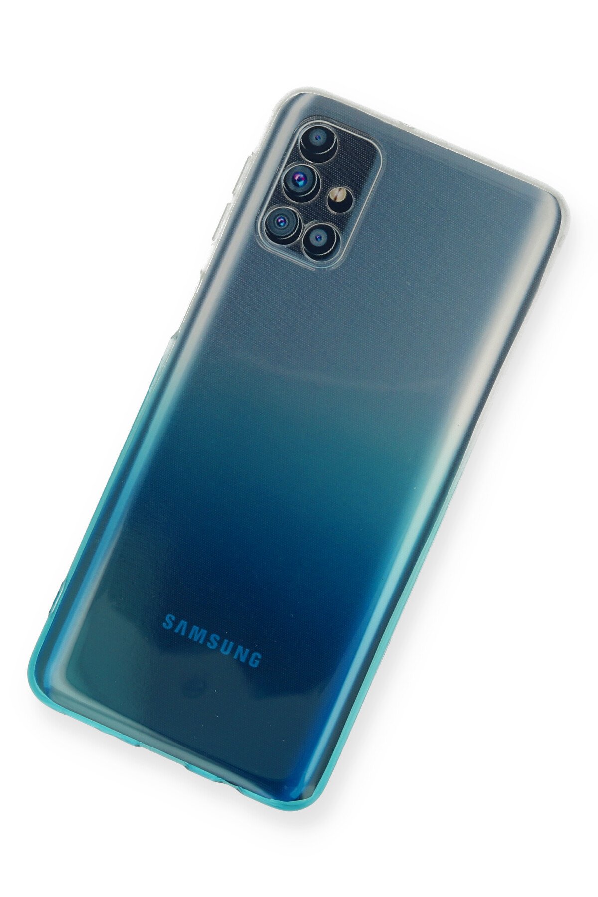 Newface Samsung Galaxy M31S Kılıf Platin Silikon - Kırmızı