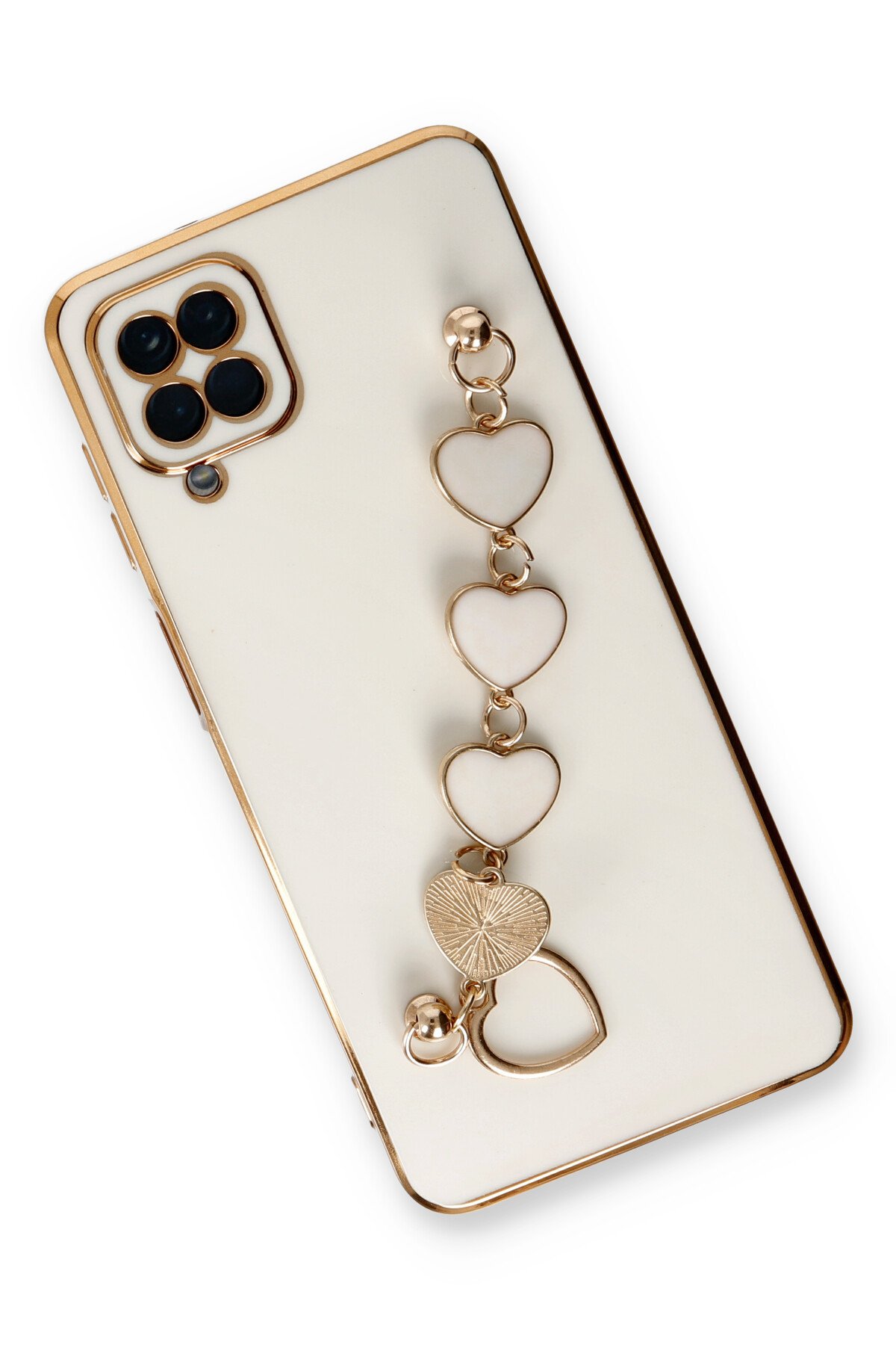 Newface Samsung Galaxy M32 Kılıf Lansman Glass Kapak - Lila