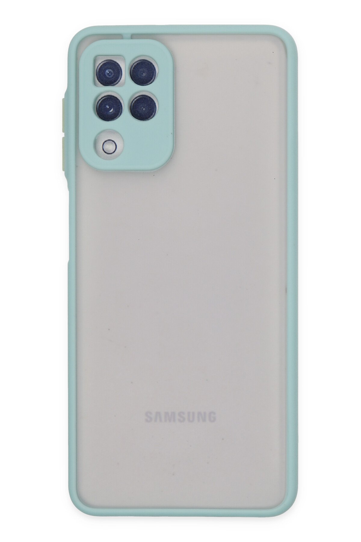 Newface Samsung Galaxy M32 Kılıf Liva Lens Silikon - Siyah