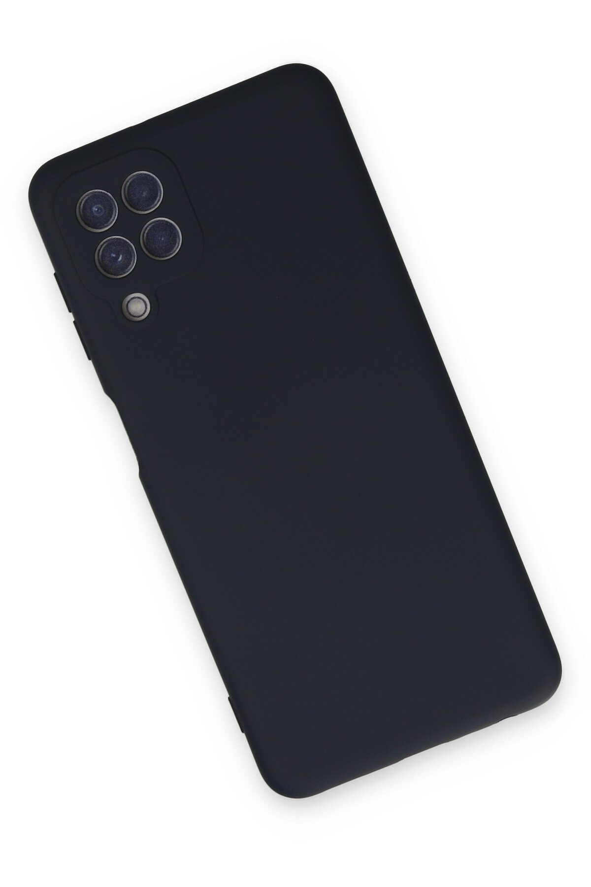 Newface Samsung Galaxy M32 Kılıf Palm Buzlu Kamera Sürgülü Silikon - Siyah
