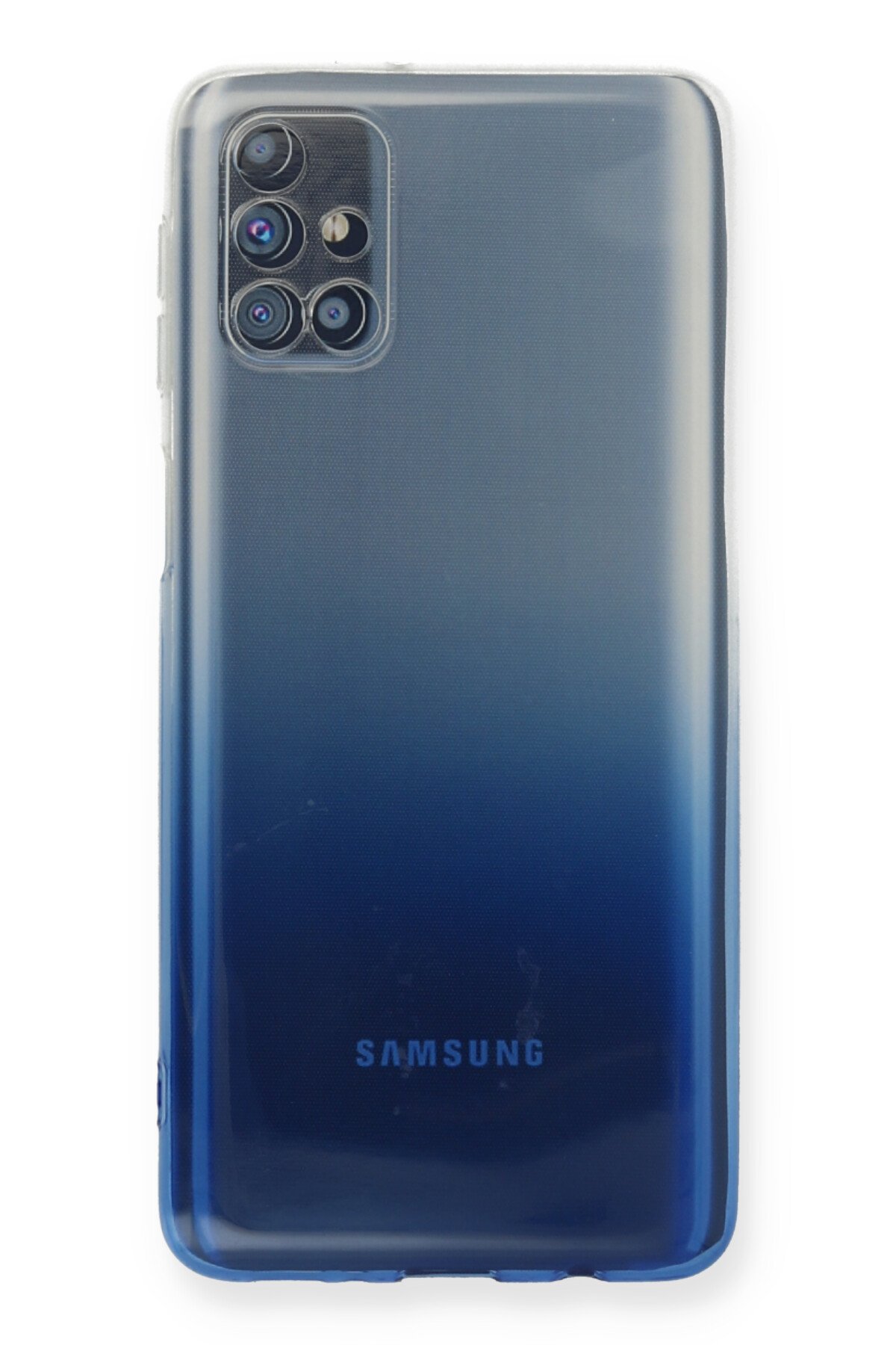 Newface Samsung Galaxy M51 Kılıf Platin Kamera Koruma Silikon - Kırmızı