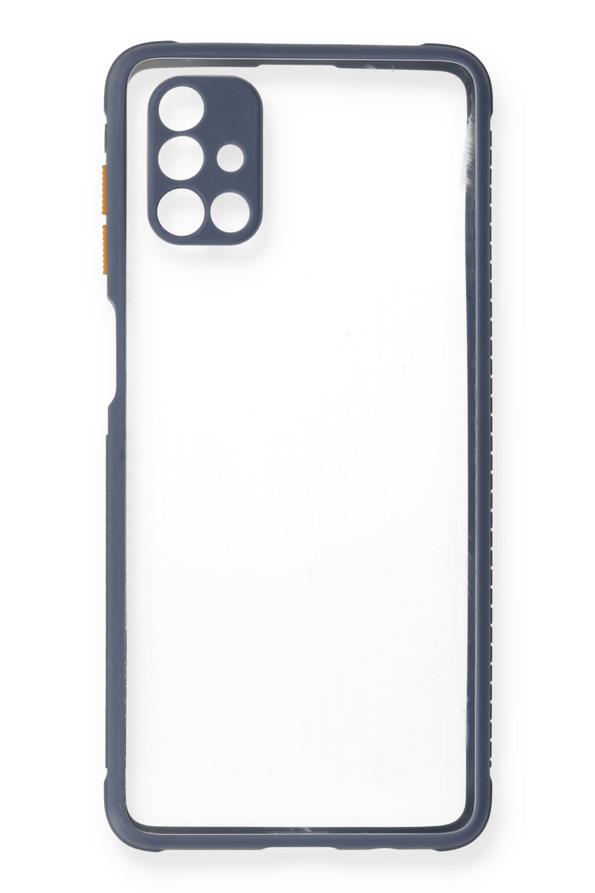Newface Samsung Galaxy M51 Kılıf Palm Buzlu Kamera Sürgülü Silikon - Siyah