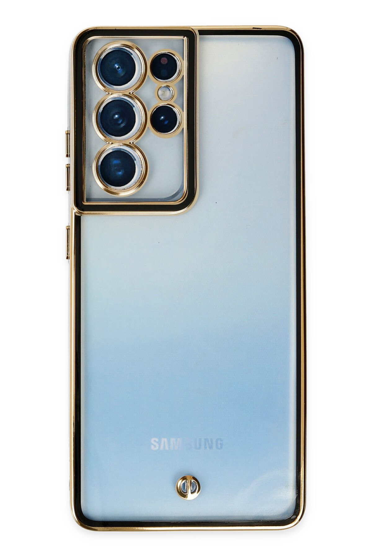 Newface Samsung Galaxy S21 Ultra Kılıf Nano içi Kadife Silikon - Sarı