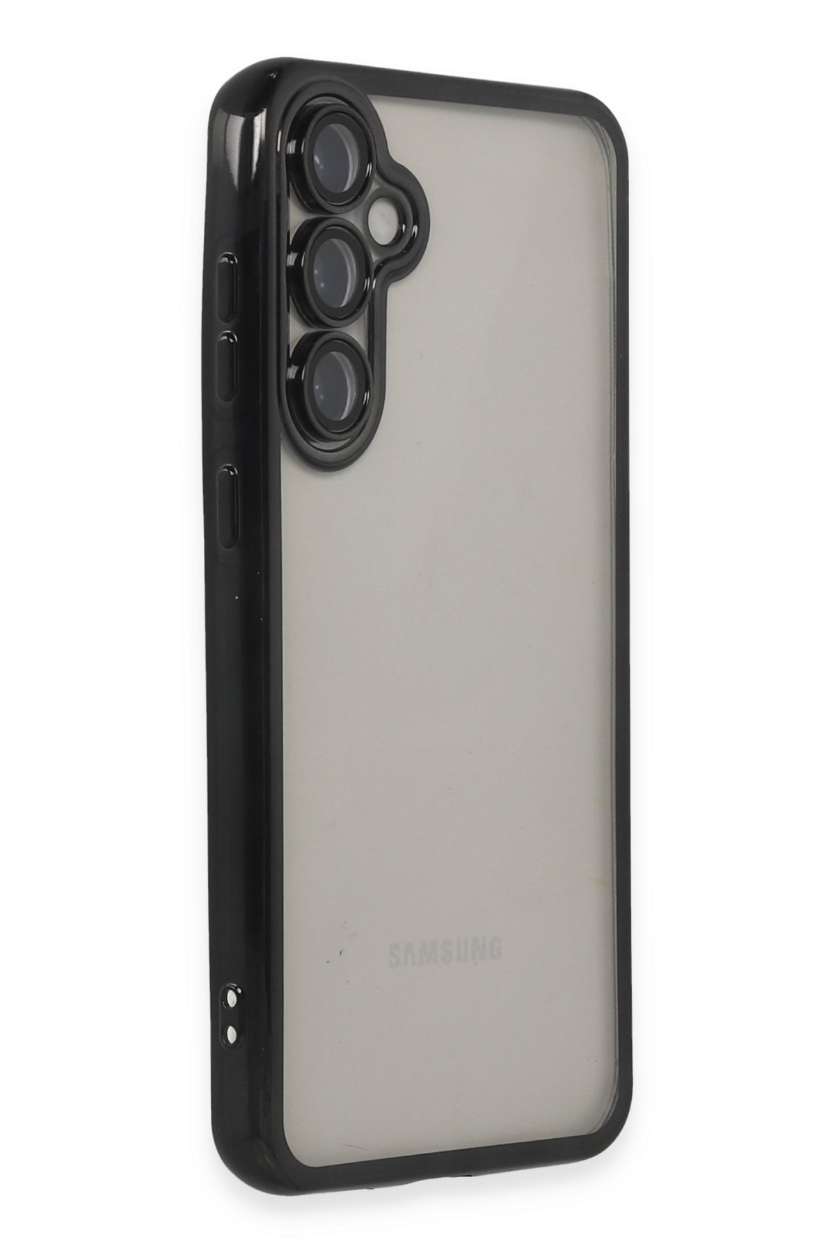 Newface Samsung Galaxy S23 FE Kılıf Pars Lens Yüzüklü Silikon - Gümüş