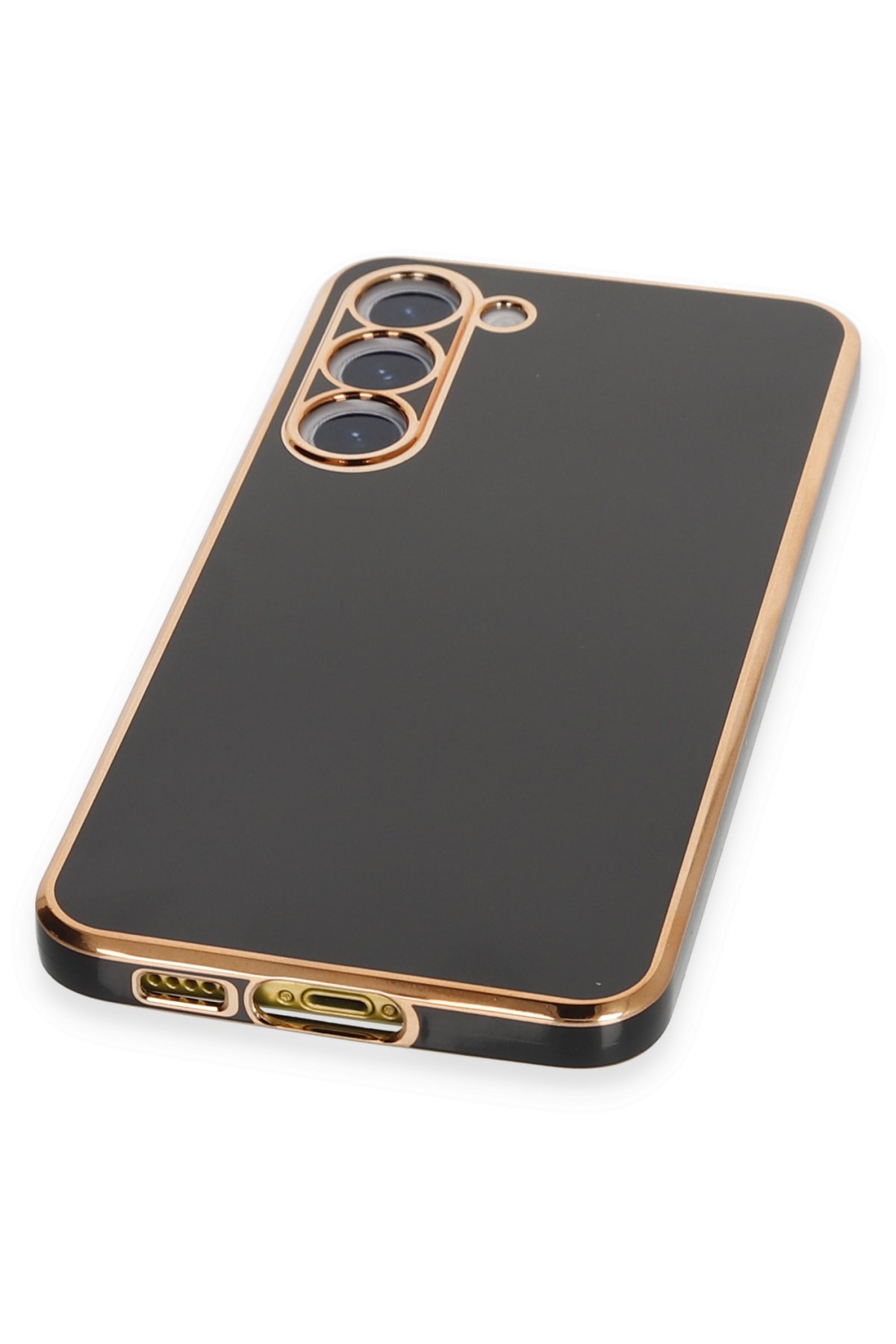 Newface Samsung Galaxy S23 Plus Kılıf Razer Lensli Silikon - Gold