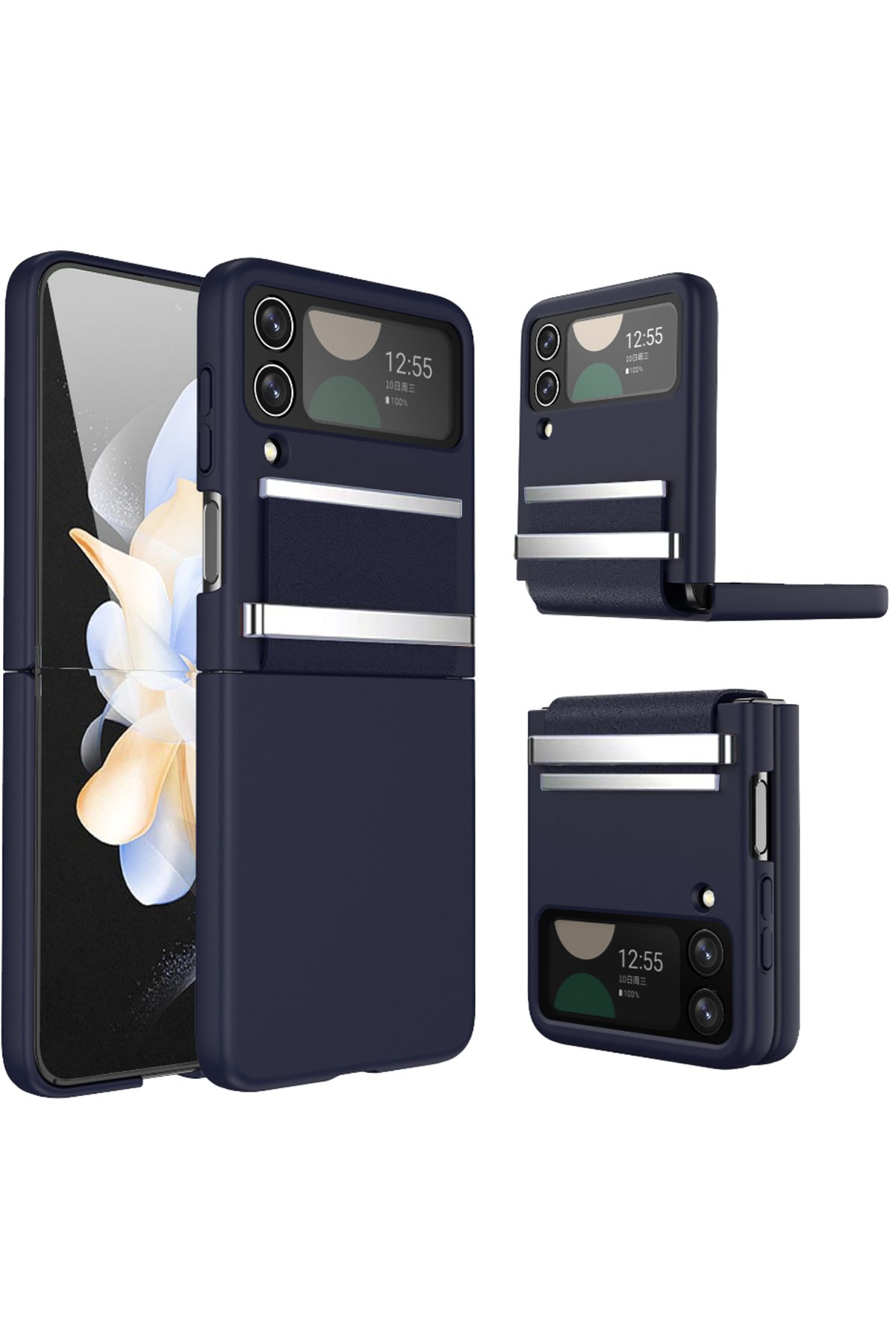 Newface Samsung Galaxy Z Flip 4 Kılıf Magneticsafe Şeffaf Silikon - Şeffaf