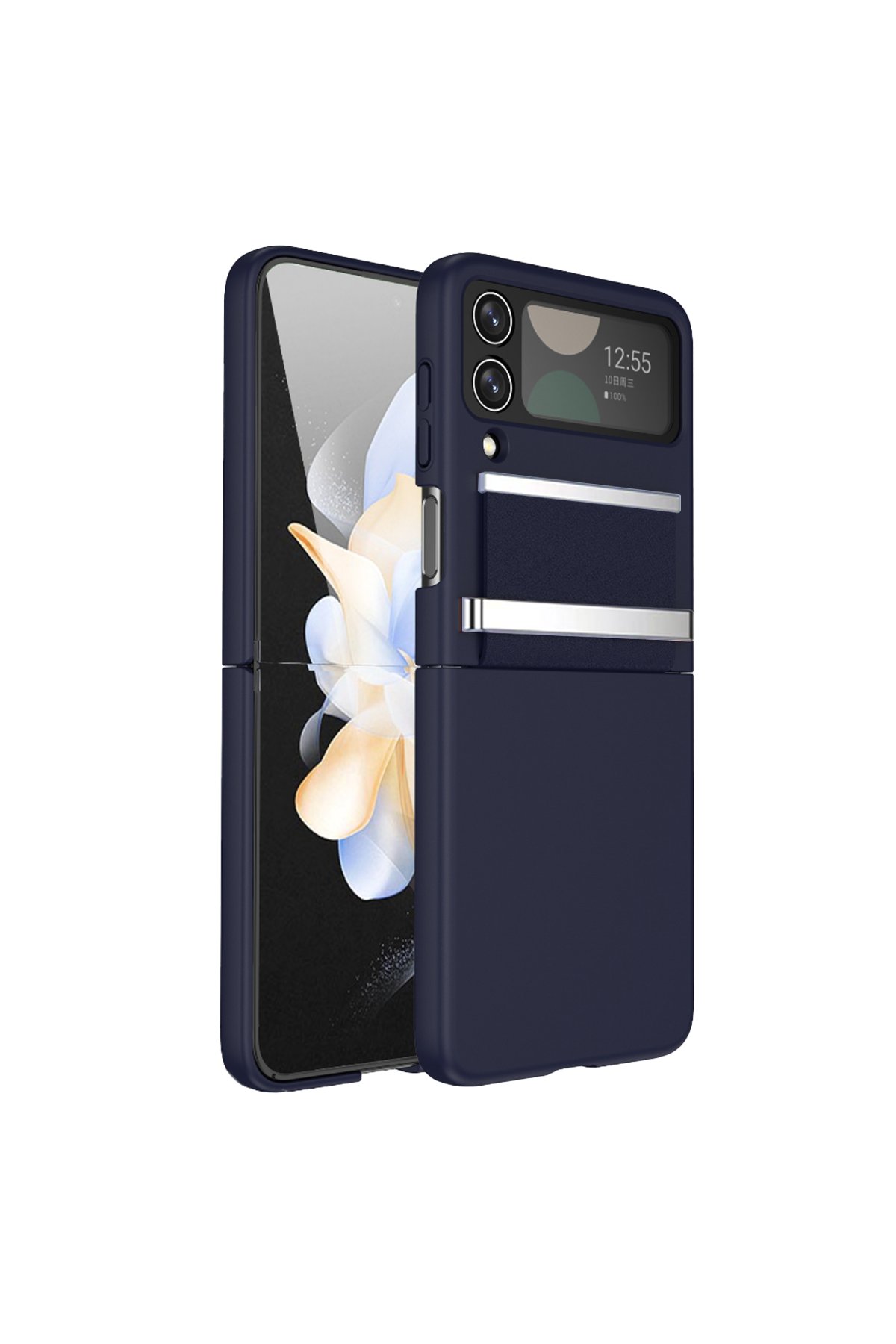 Newface Samsung Galaxy Z Flip 4 Kılıf Magneticsafe Şeffaf Silikon - Şeffaf