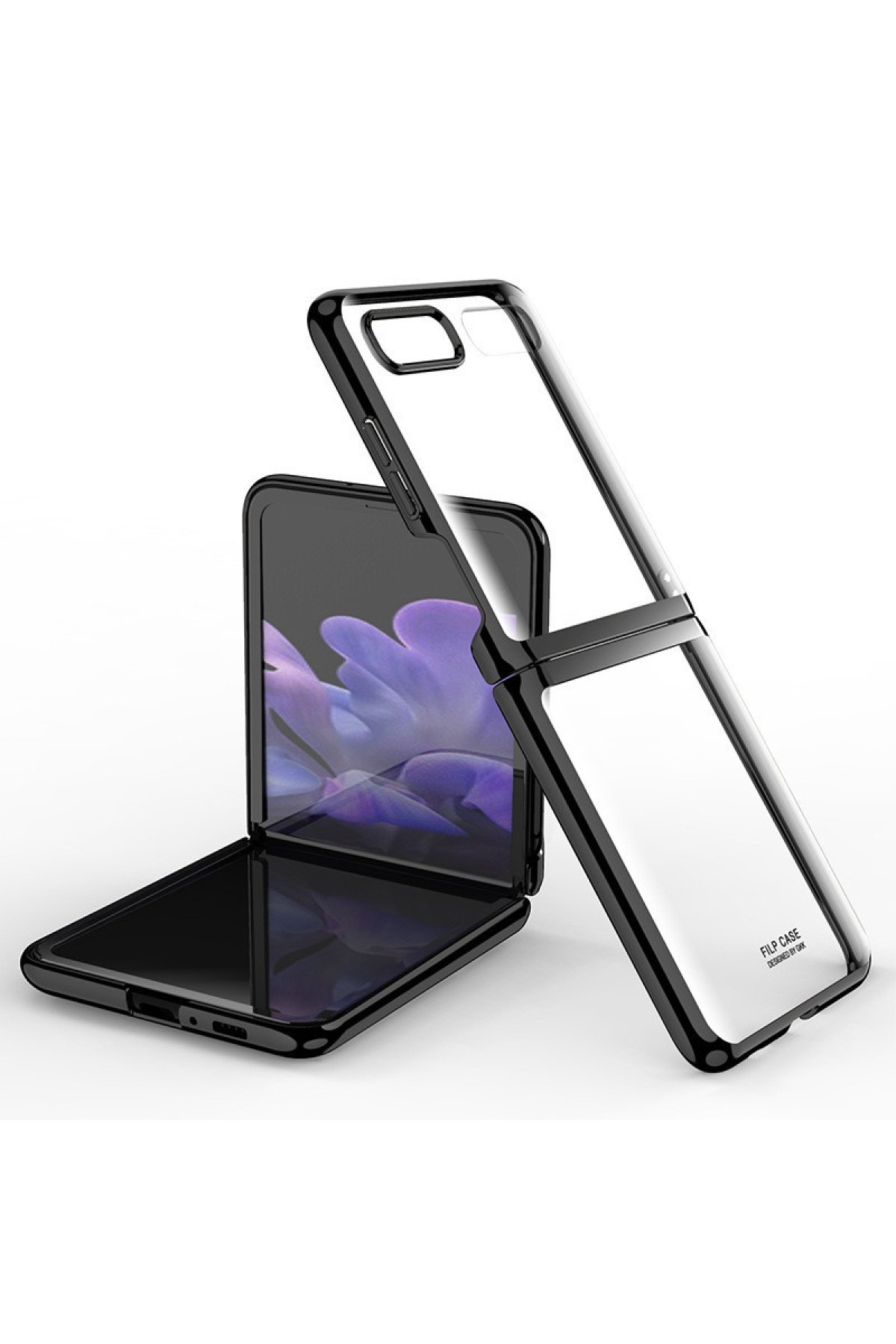 Newface Samsung Galaxy Z Flip 4 Kılıf Fold Element Kapak - Mor