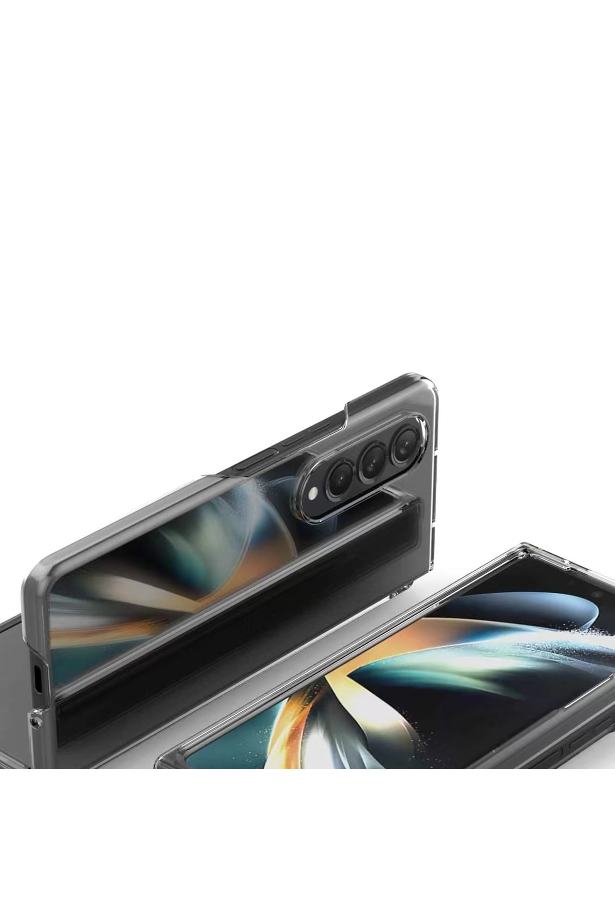 Newface Samsung Galaxy Z Fold 3 Kılıf Fold Element Kapak - Gümüş