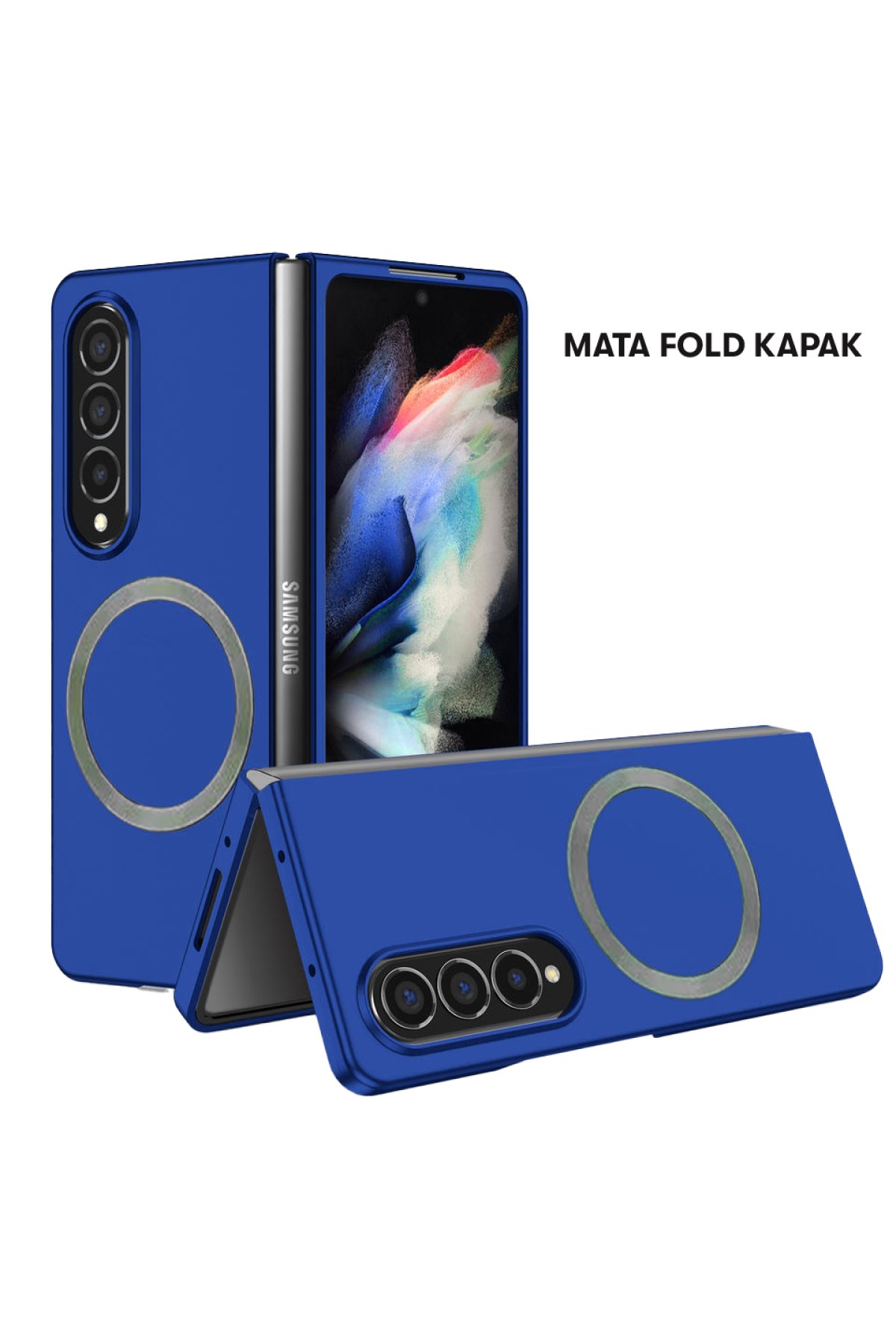 Newface Samsung Galaxy Z Fold 4 Kılıf Fold Element Kapak - Gold