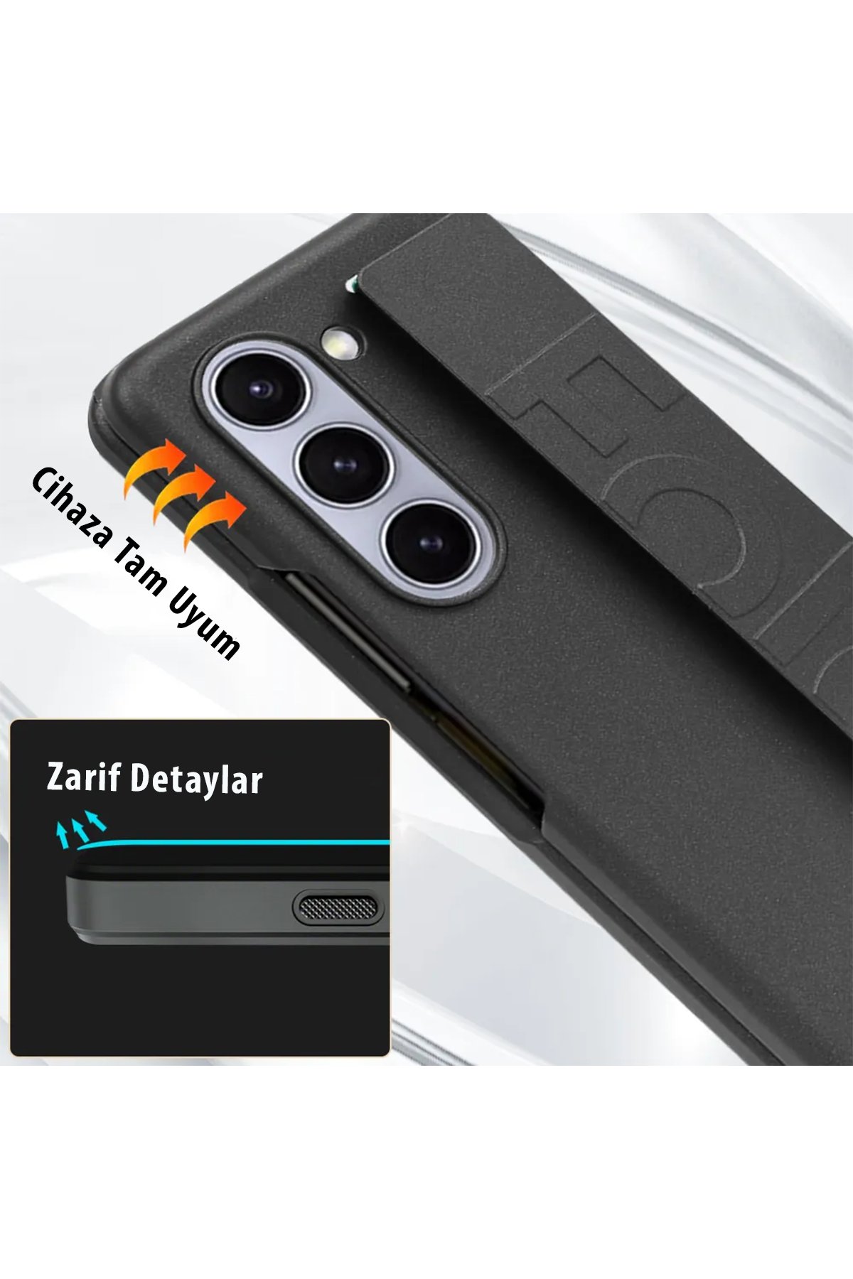 Newface Samsung Galaxy Z Fold 5 Kılıf Mata Fold Kapak - Siyah