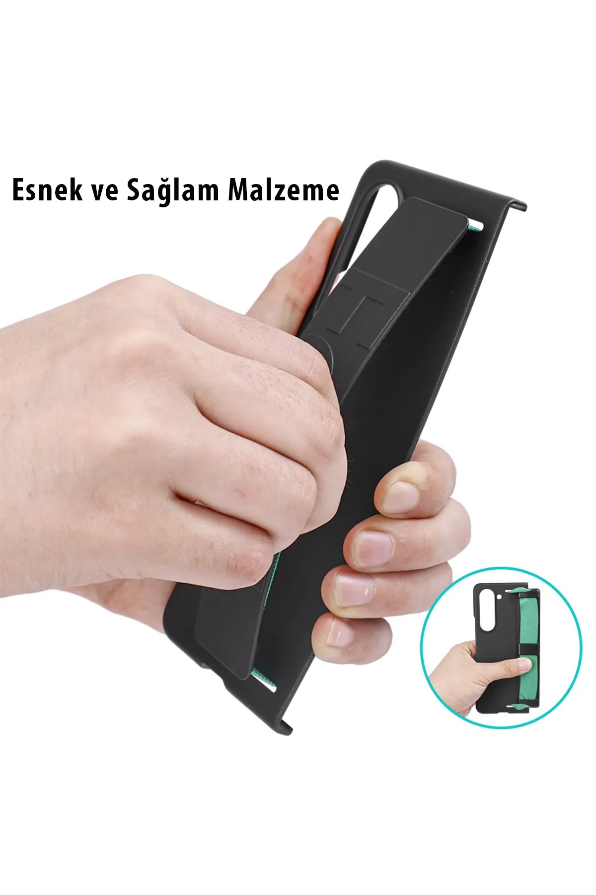 Newface Samsung Galaxy Z Fold 5 Kılıf Mata Fold Kapak - Siyah