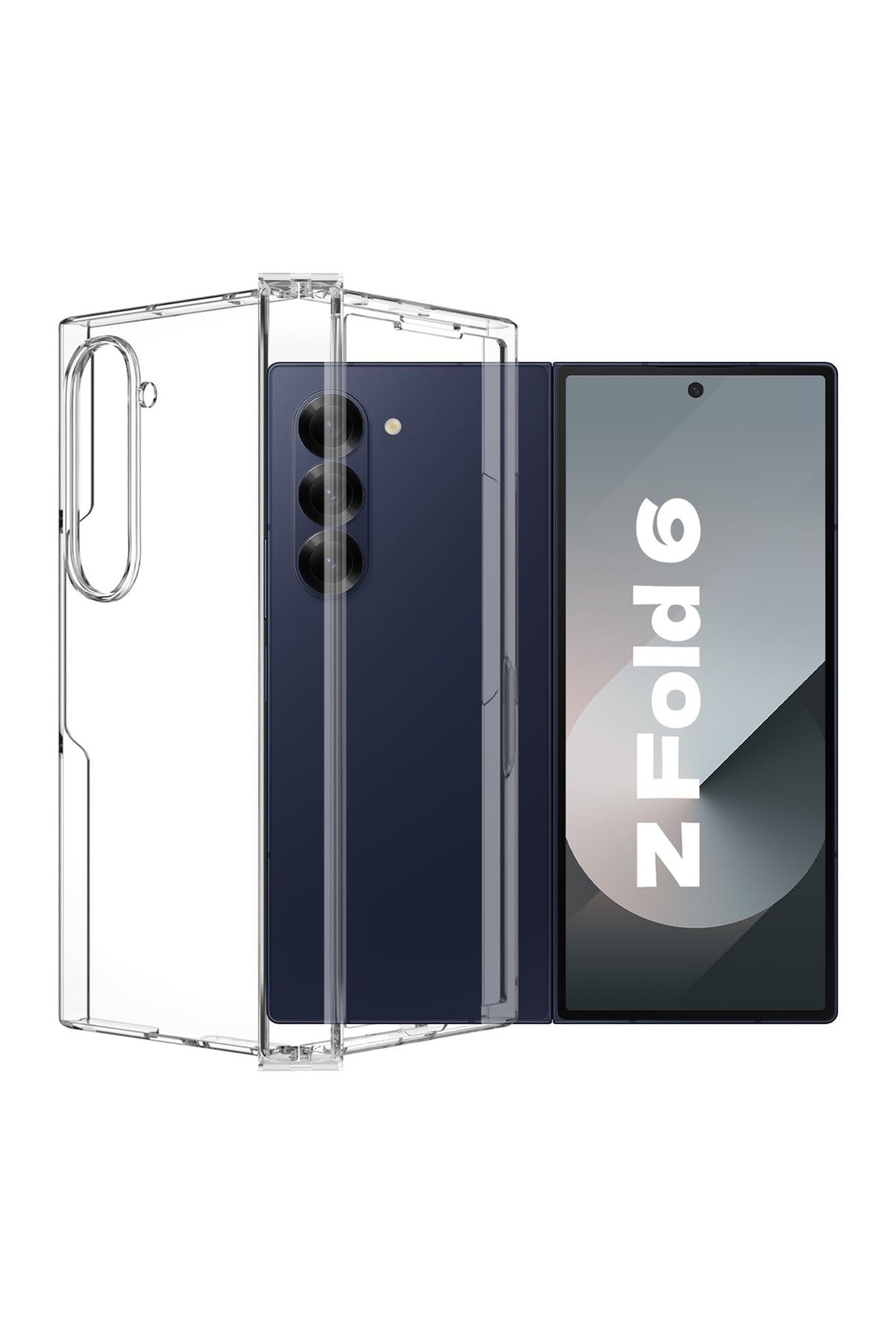 Newface Samsung Galaxy Z Fold 6 Kılıf Magneticsafe Şeffaf Silikon - Şeffaf