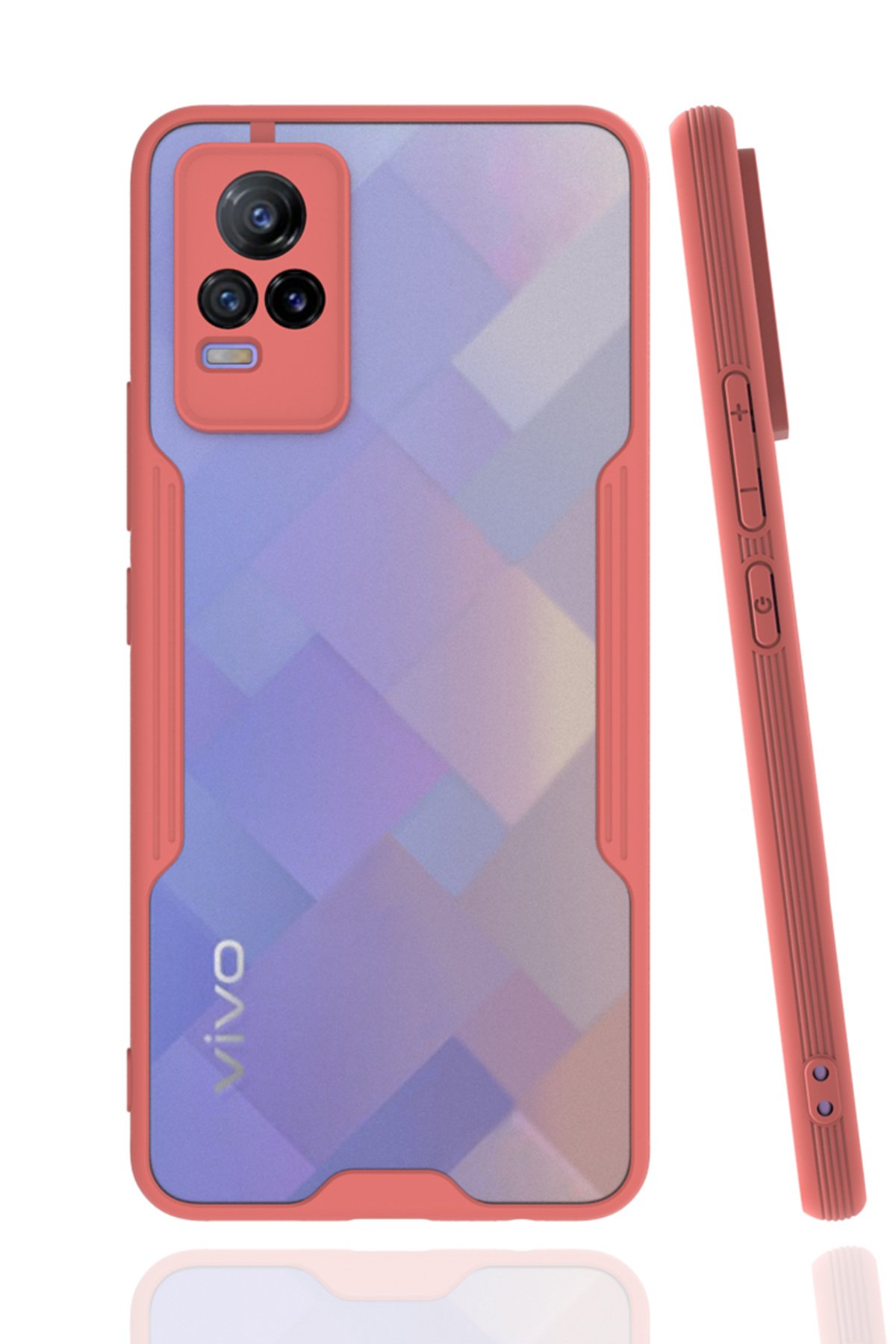 Newface Vivo V21e Kılıf Platin Silikon - Mavi